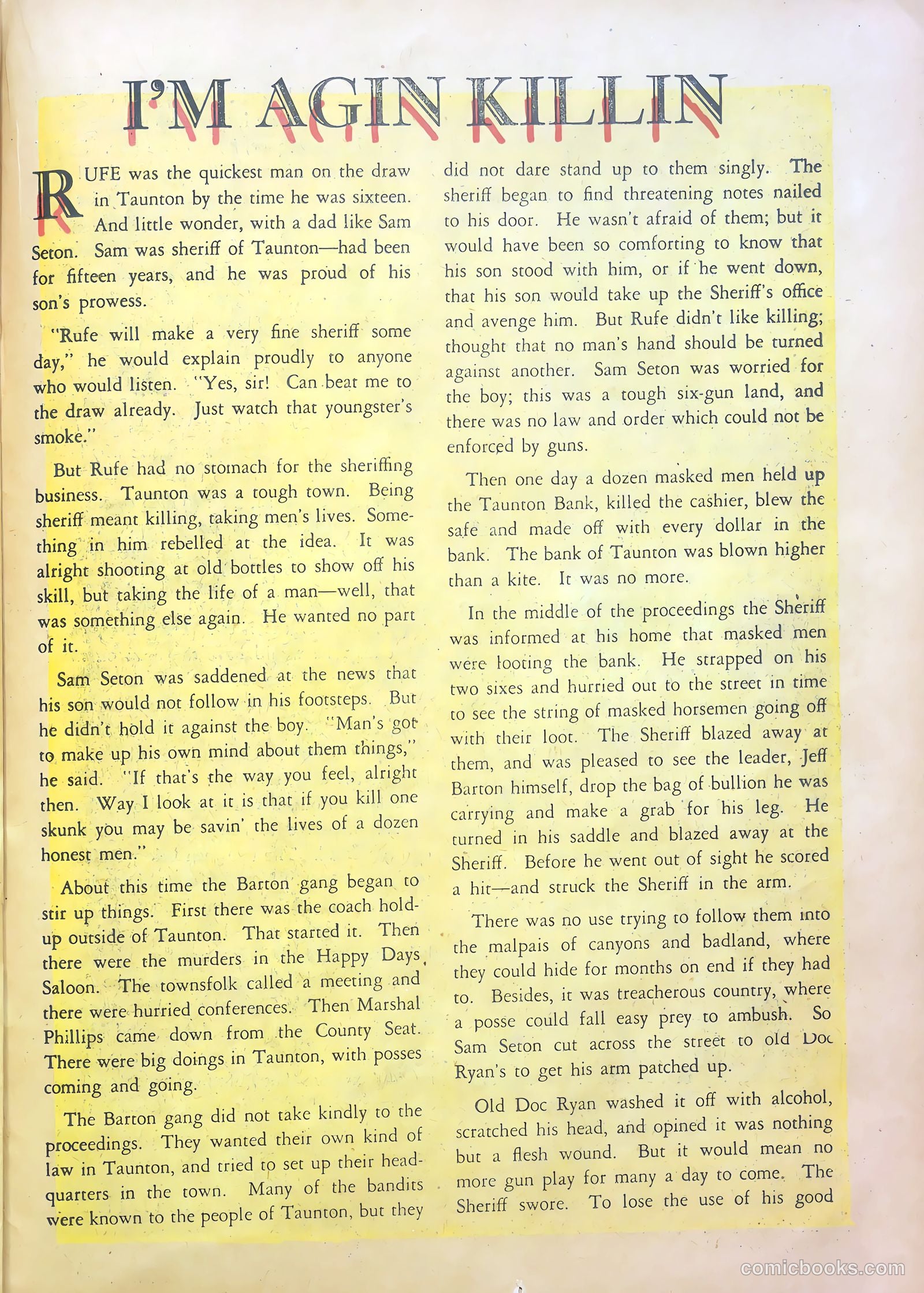 Western True Crime #2 (1950) — page 23 of 37