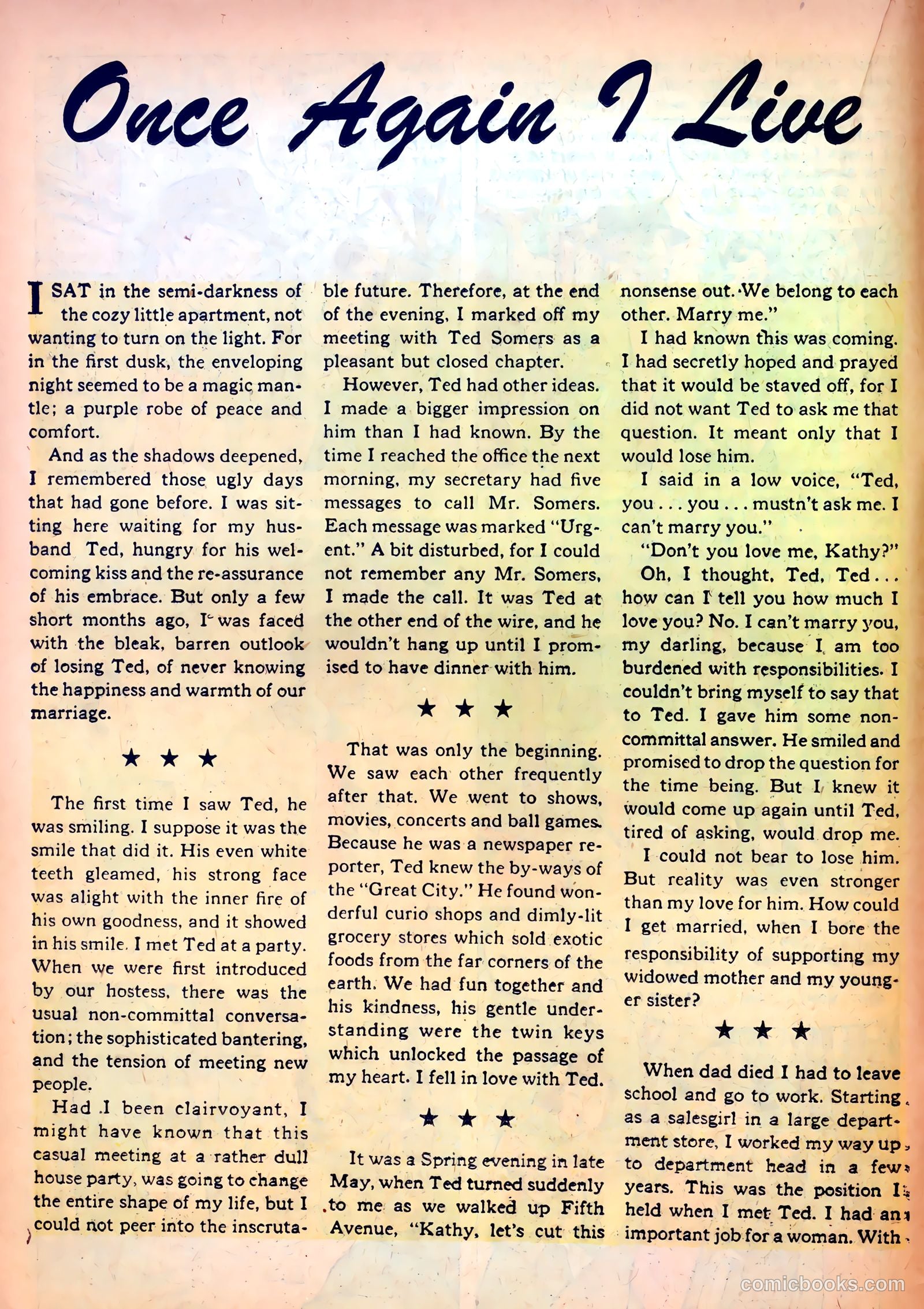 Romantic Confessions v1 #11 — page 16 of 52