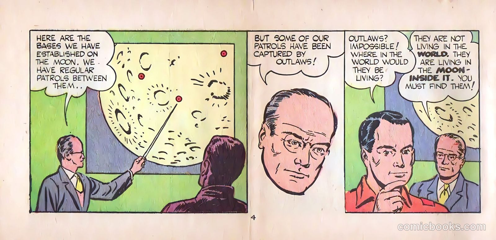 Jim Solar Space Sheriff Defeats the Moon Missile Men #1 (1957) — page 4 of 16