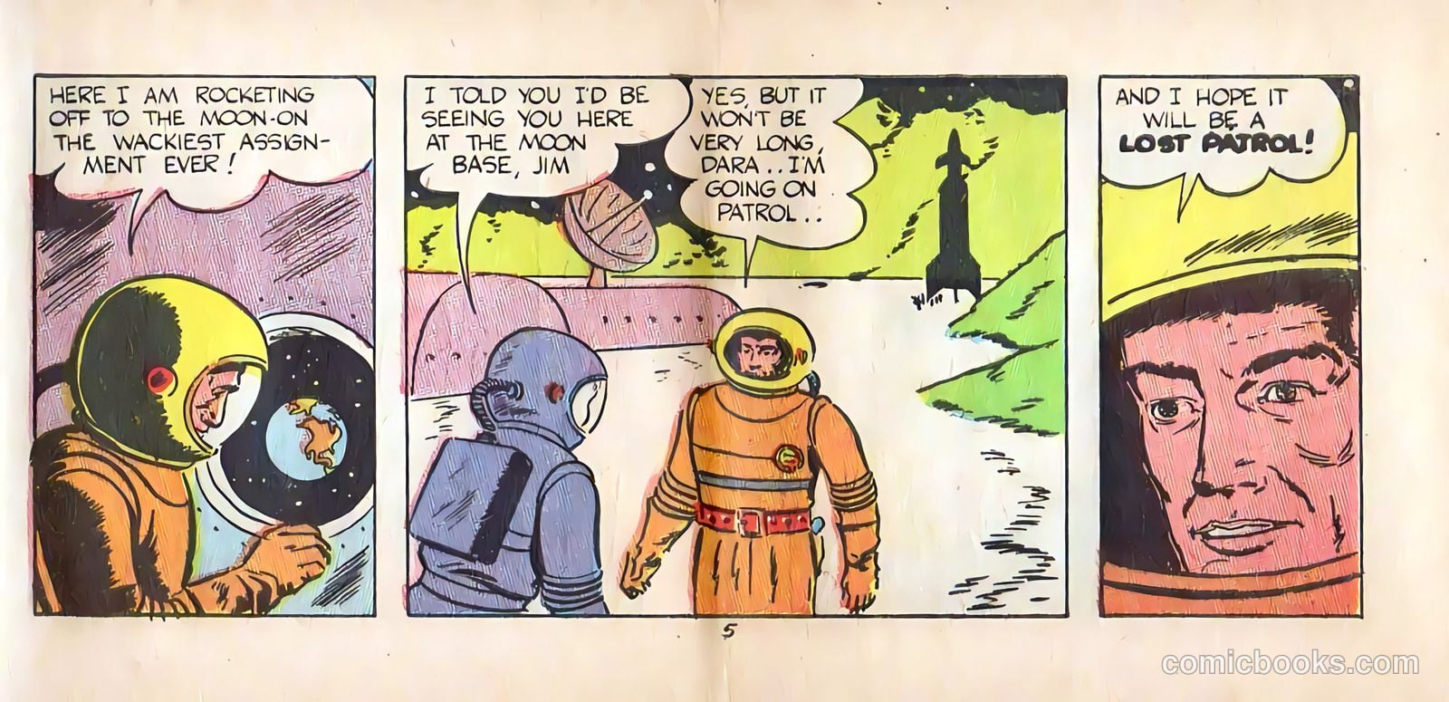 Jim Solar Space Sheriff Defeats the Moon Missile Men #1 (1957) — page 5 of 16