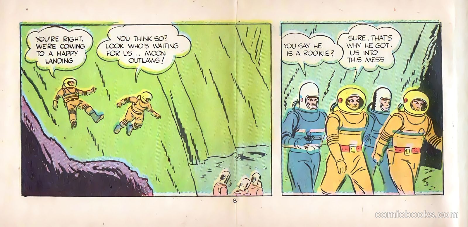 Jim Solar Space Sheriff Defeats the Moon Missile Men #1 (1957) — page 8 of 16
