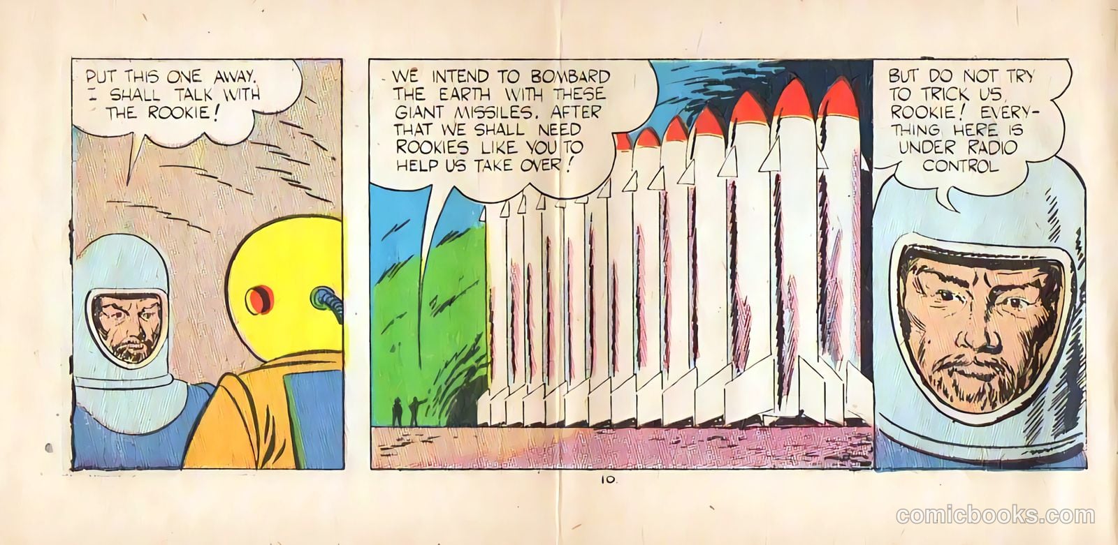 Jim Solar Space Sheriff Defeats the Moon Missile Men #1 (1957) — page 10 of 16