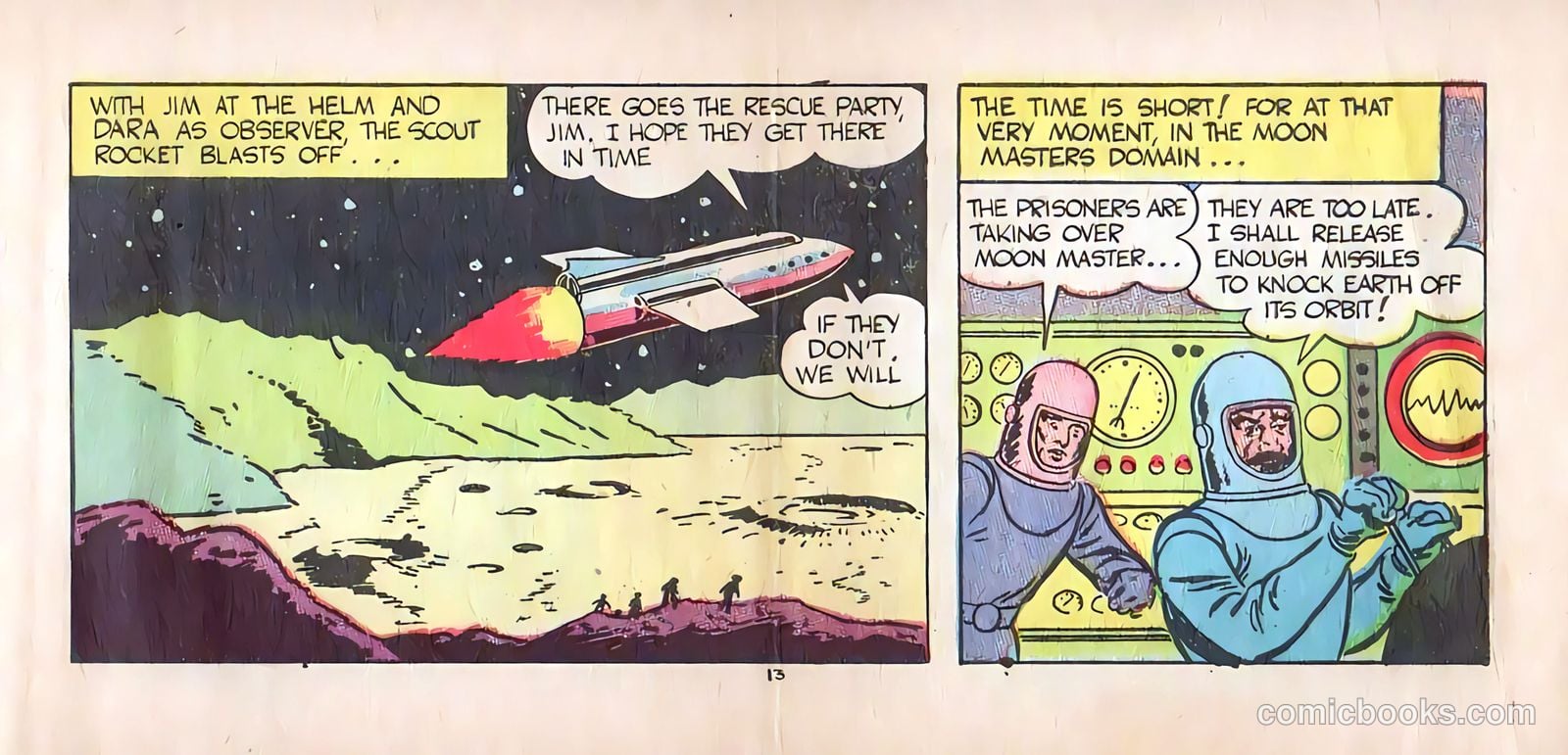 Jim Solar Space Sheriff Defeats the Moon Missile Men #1 (1957) — page 13 of 16