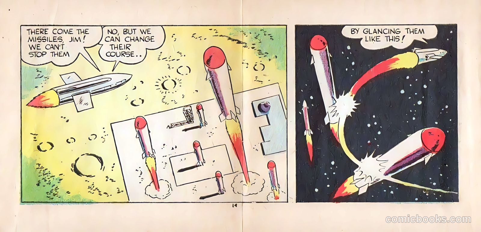 Jim Solar Space Sheriff Defeats the Moon Missile Men #1 (1957) — page 14 of 16