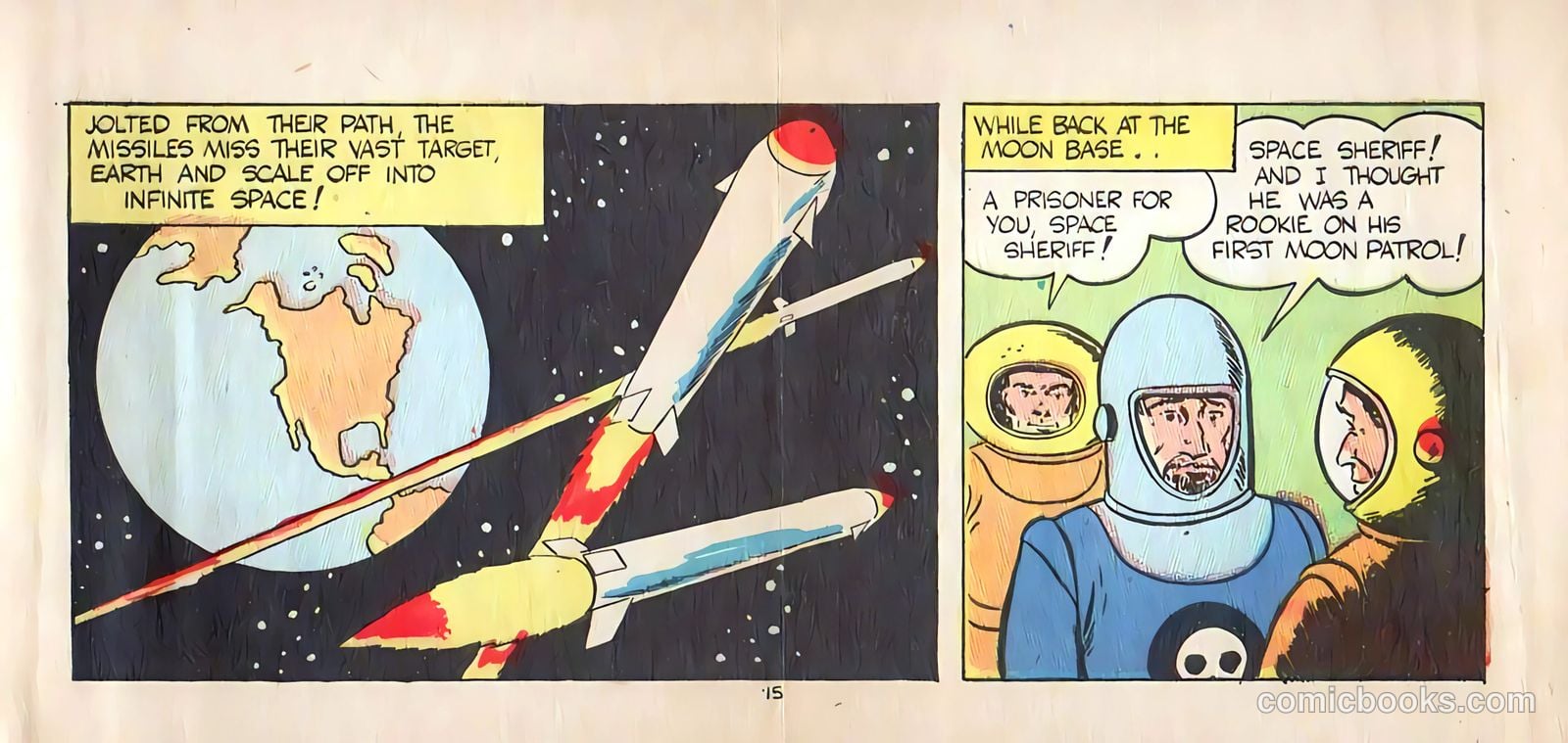 Jim Solar Space Sheriff Defeats the Moon Missile Men #1 (1957) — page 15 of 16