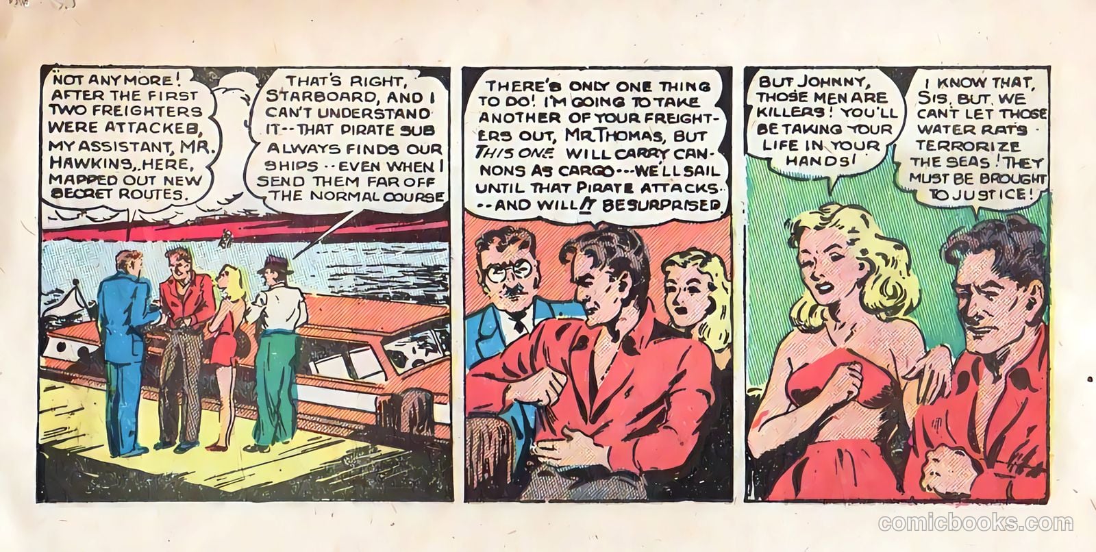 Johnny Starboard and the Underseas Pirates #1 (1948) — page 7 of 23
