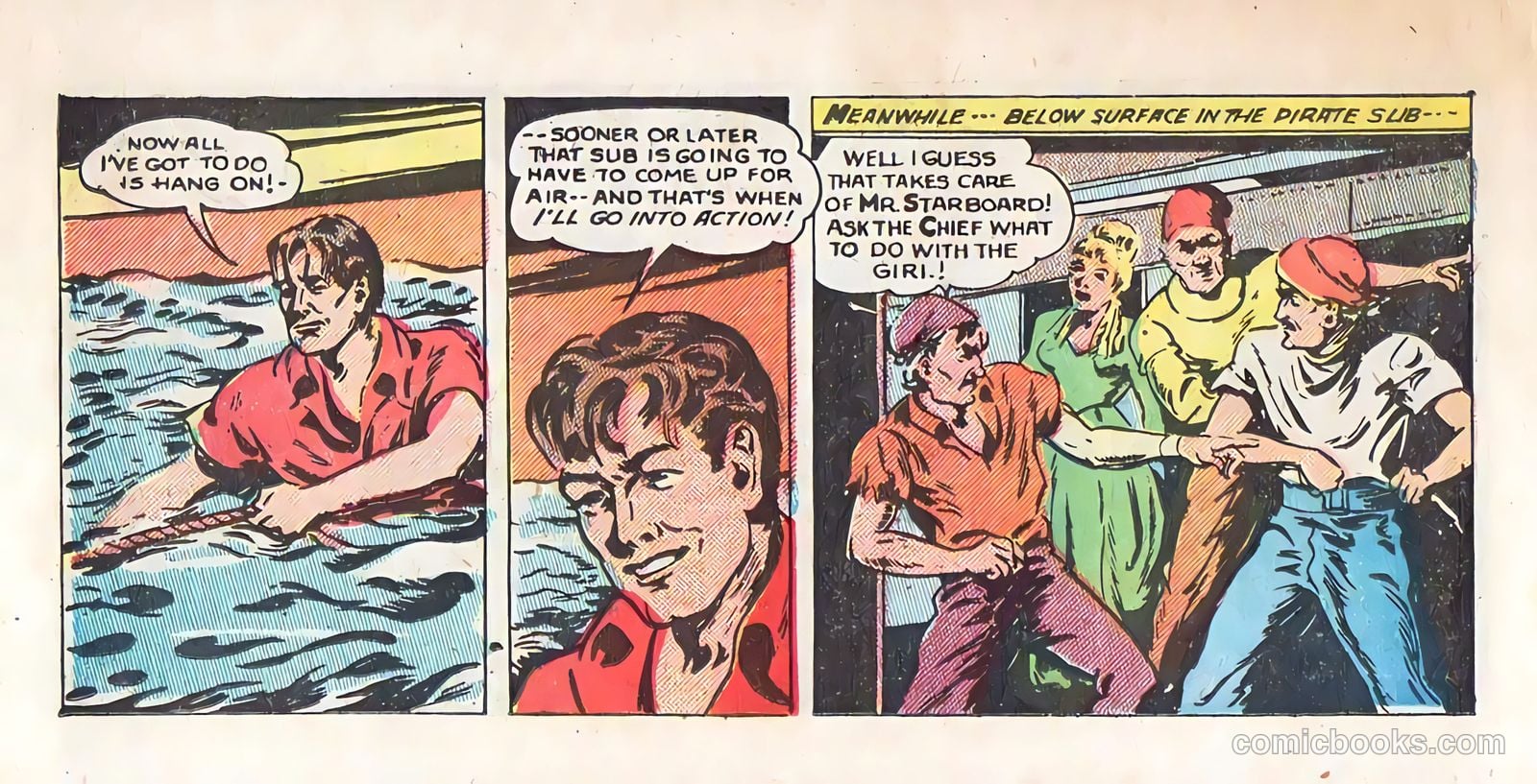 Johnny Starboard and the Underseas Pirates #1 (1948) — page 16 of 23
