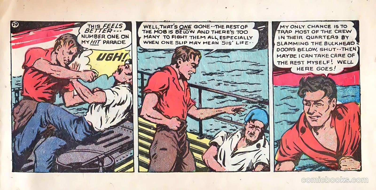 Johnny Starboard and the Underseas Pirates #1 (1948) — page 19 of 23