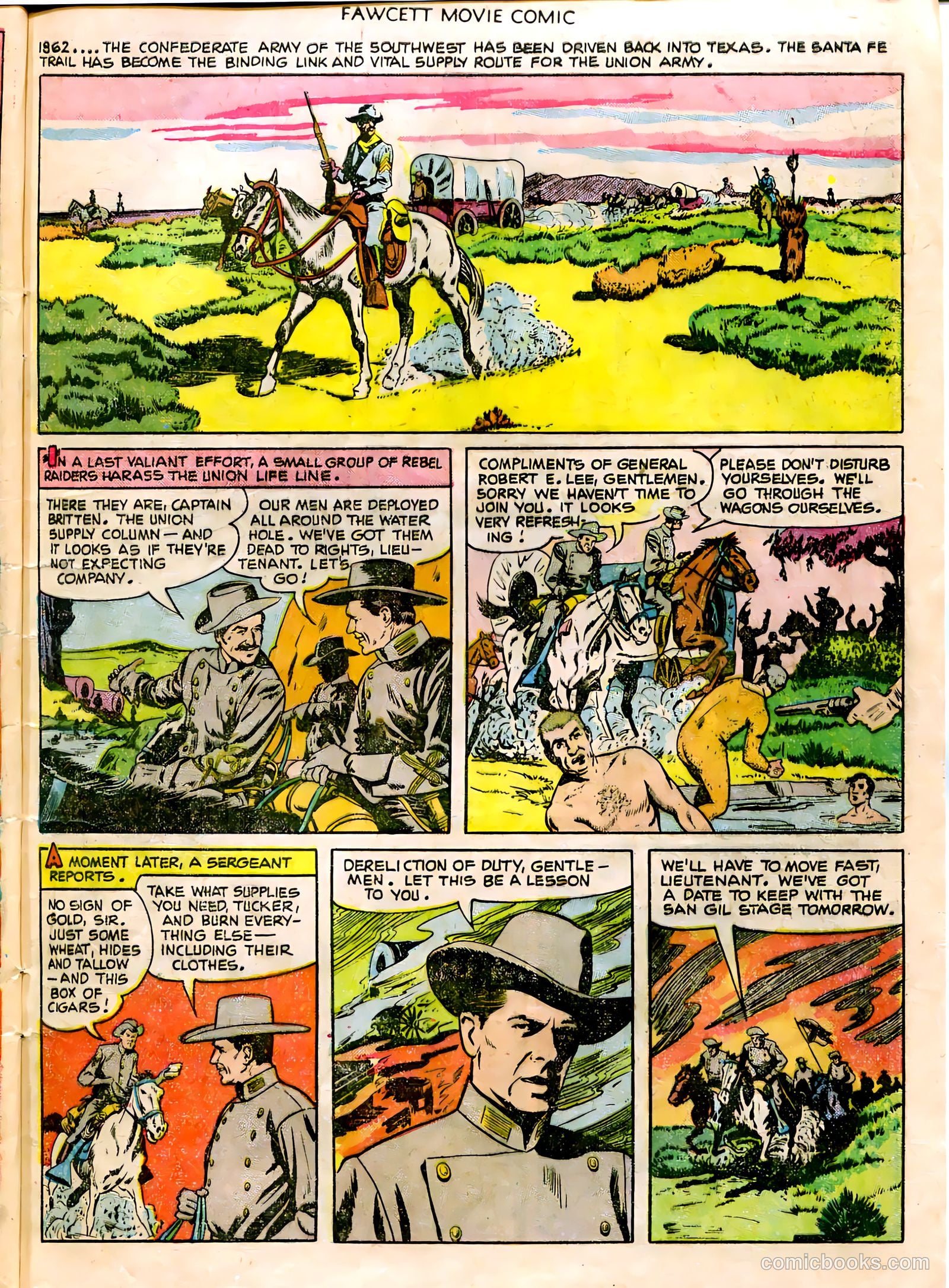 Fawcett Movie Comic 14 - The Last Outpost #1 — page 5 of 32