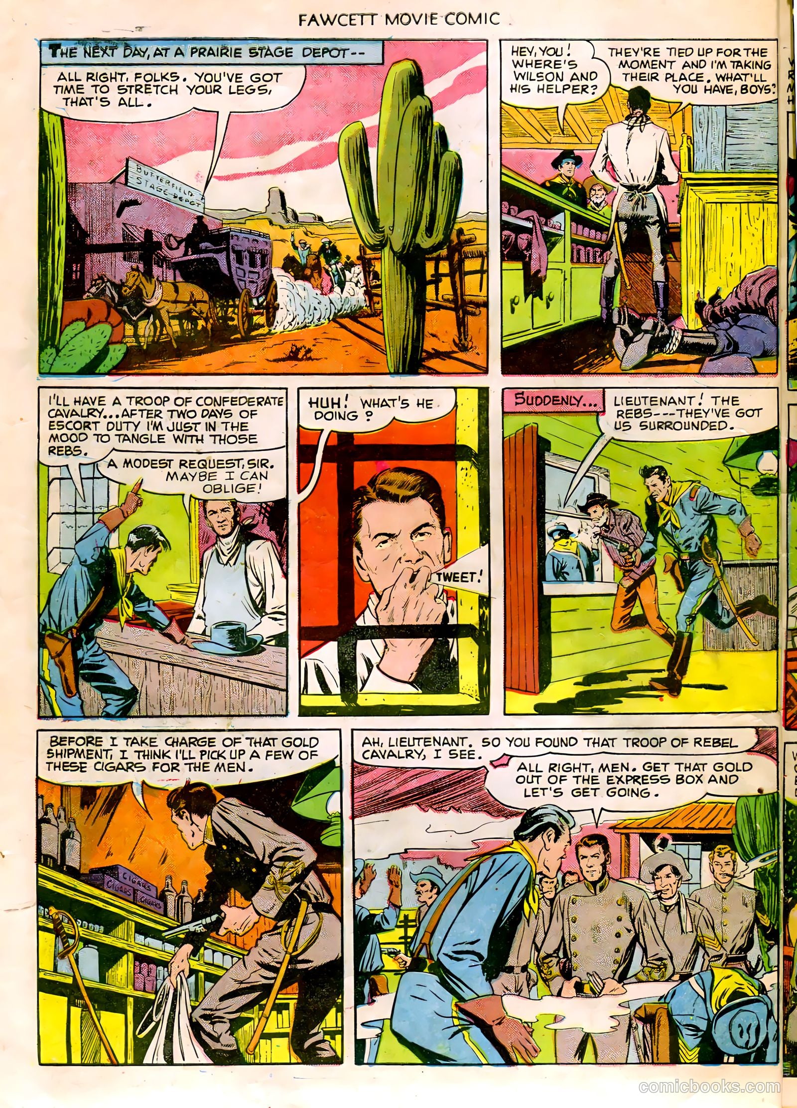 Fawcett Movie Comic 14 - The Last Outpost #1 — page 6 of 32