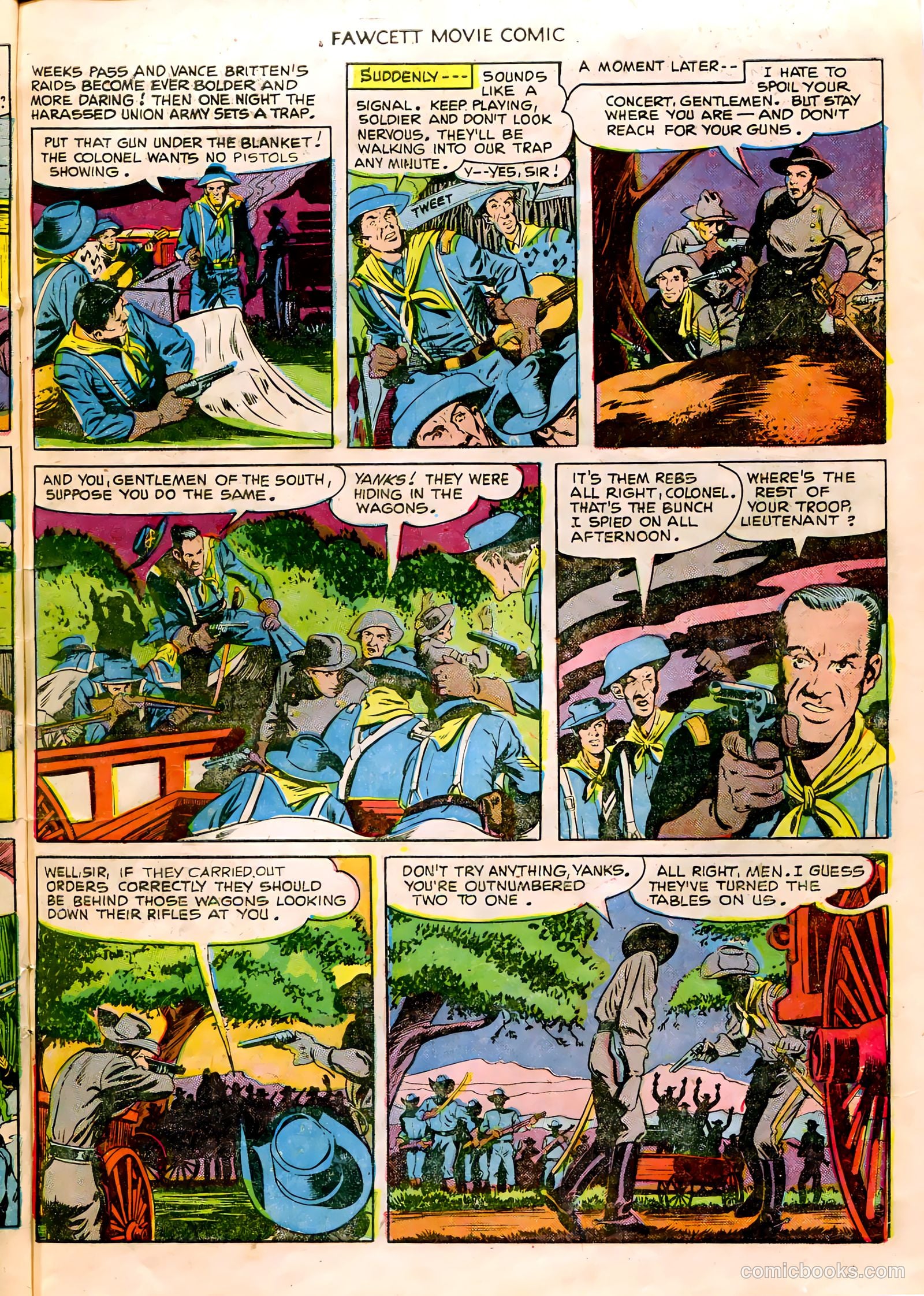 Fawcett Movie Comic 14 - The Last Outpost #1 — page 7 of 32