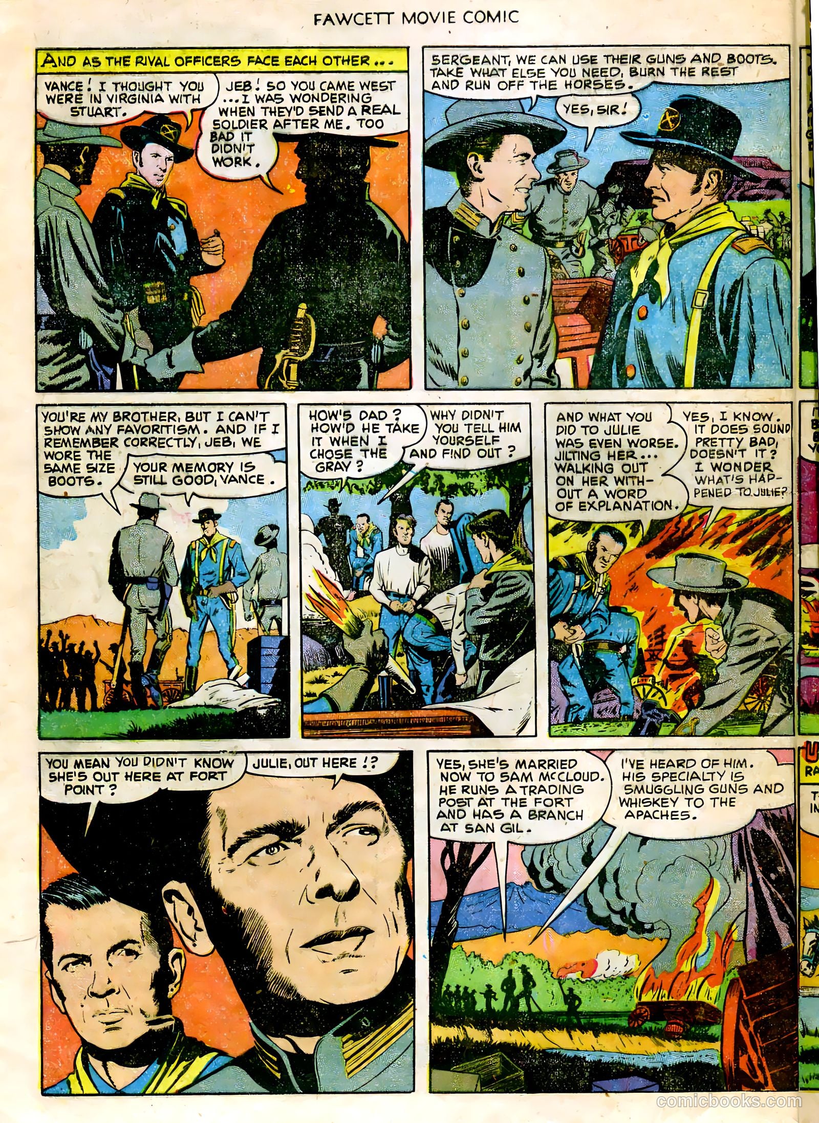 Fawcett Movie Comic 14 - The Last Outpost #1 — page 8 of 32