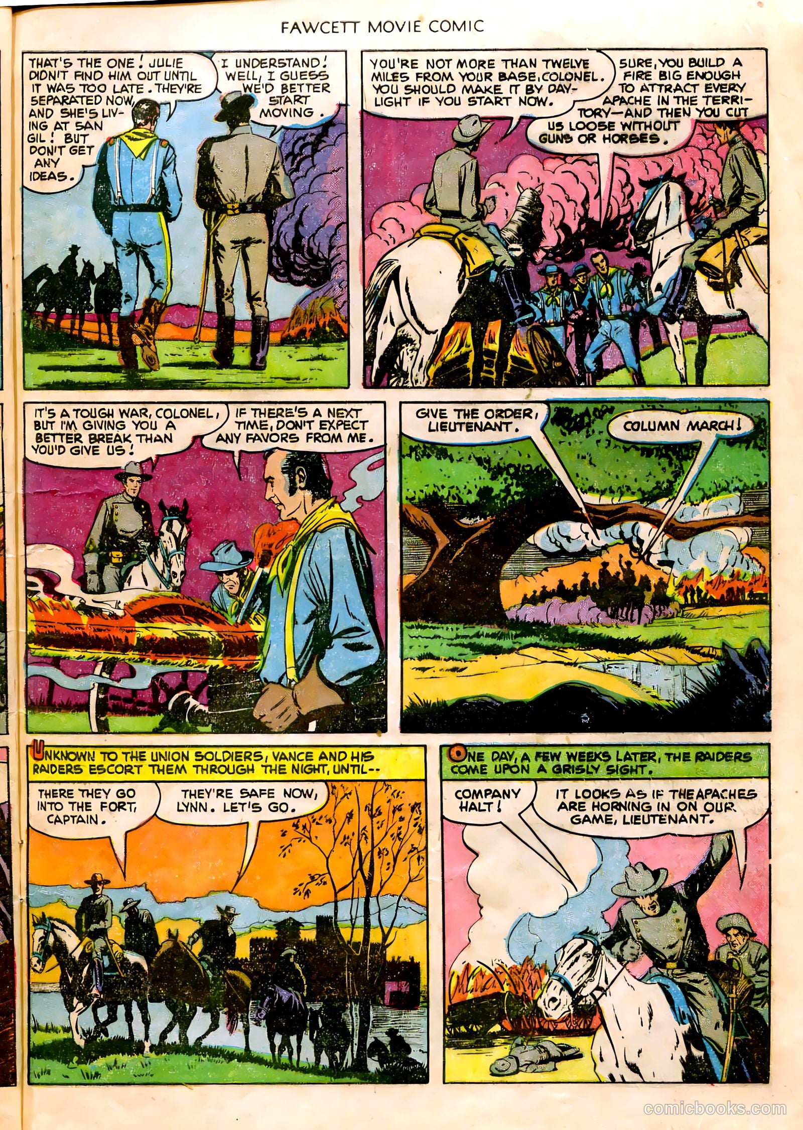 Fawcett Movie Comic 14 - The Last Outpost #1 — page 9 of 32