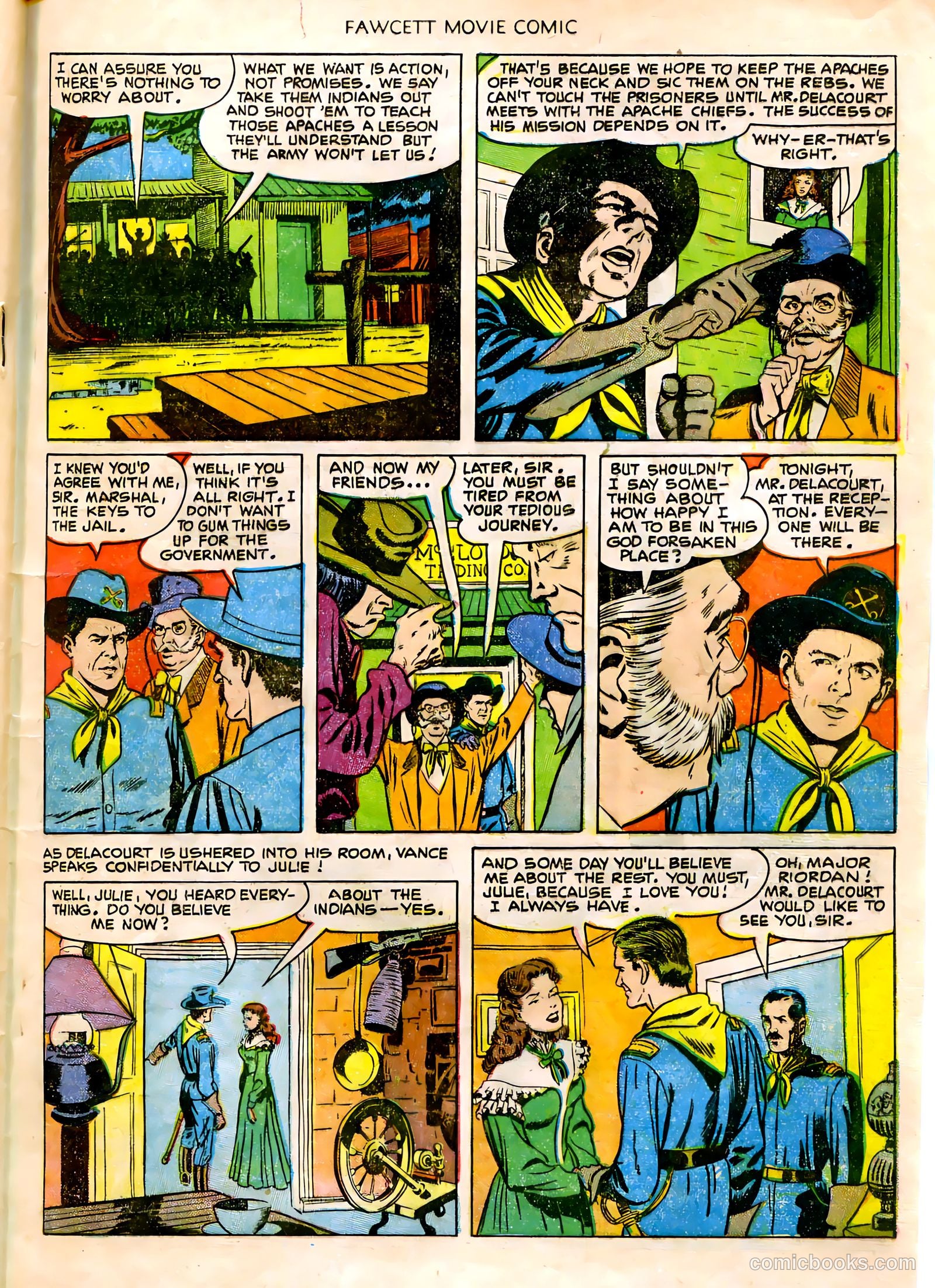 Fawcett Movie Comic 14 - The Last Outpost #1 — page 17 of 32