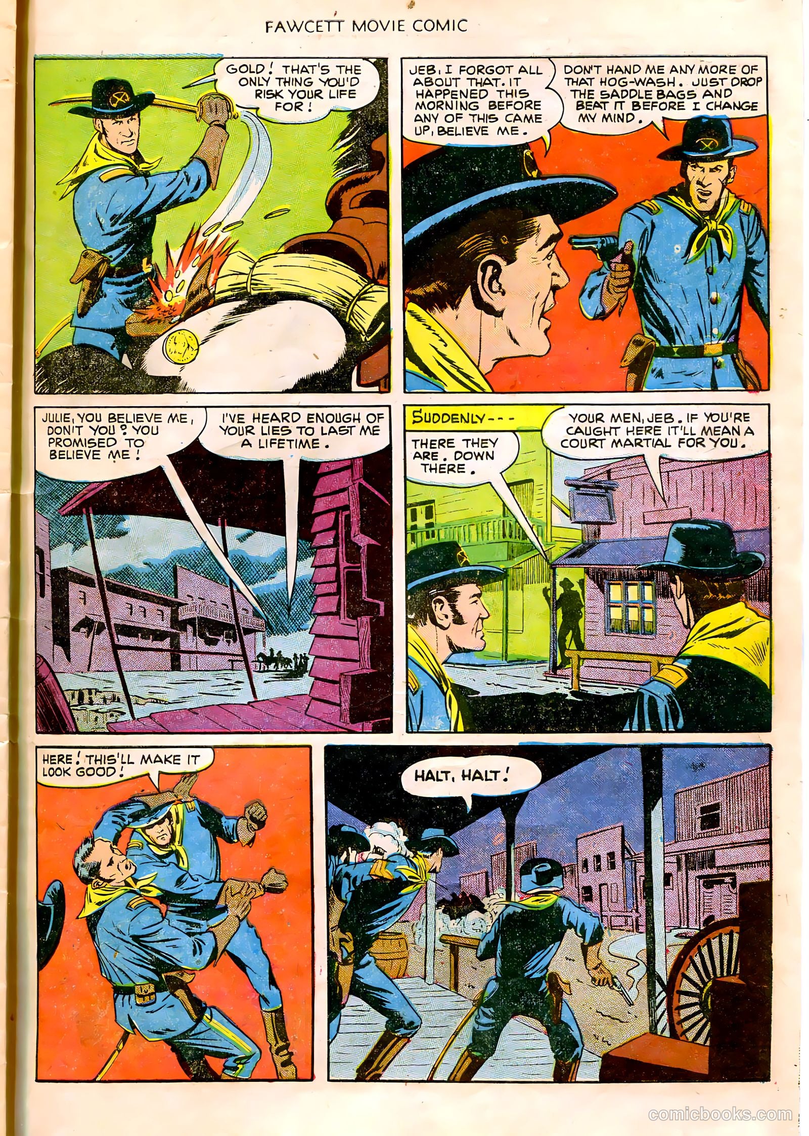 Fawcett Movie Comic 14 - The Last Outpost #1 — page 23 of 32