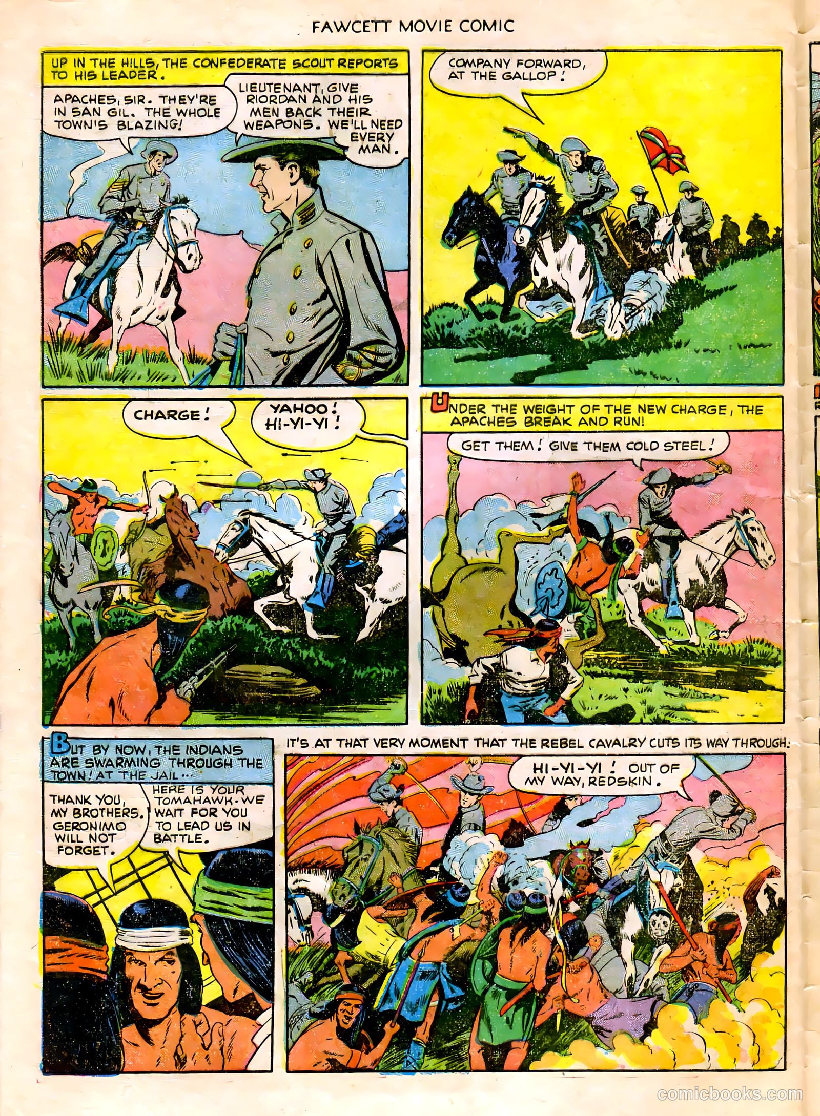 Fawcett Movie Comic 14 - The Last Outpost #1 — page 28 of 32