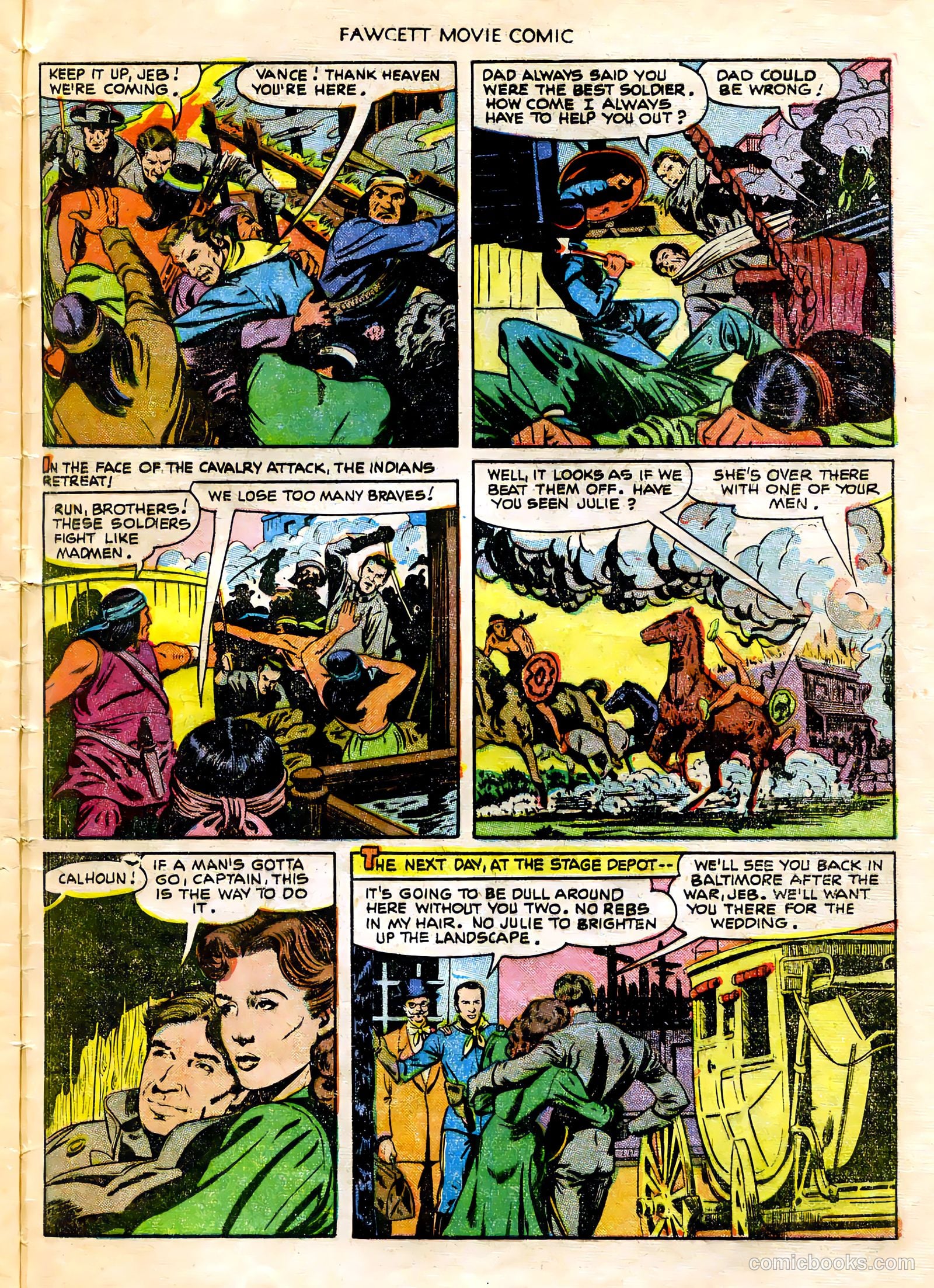 Fawcett Movie Comic 14 - The Last Outpost #1 — page 29 of 32
