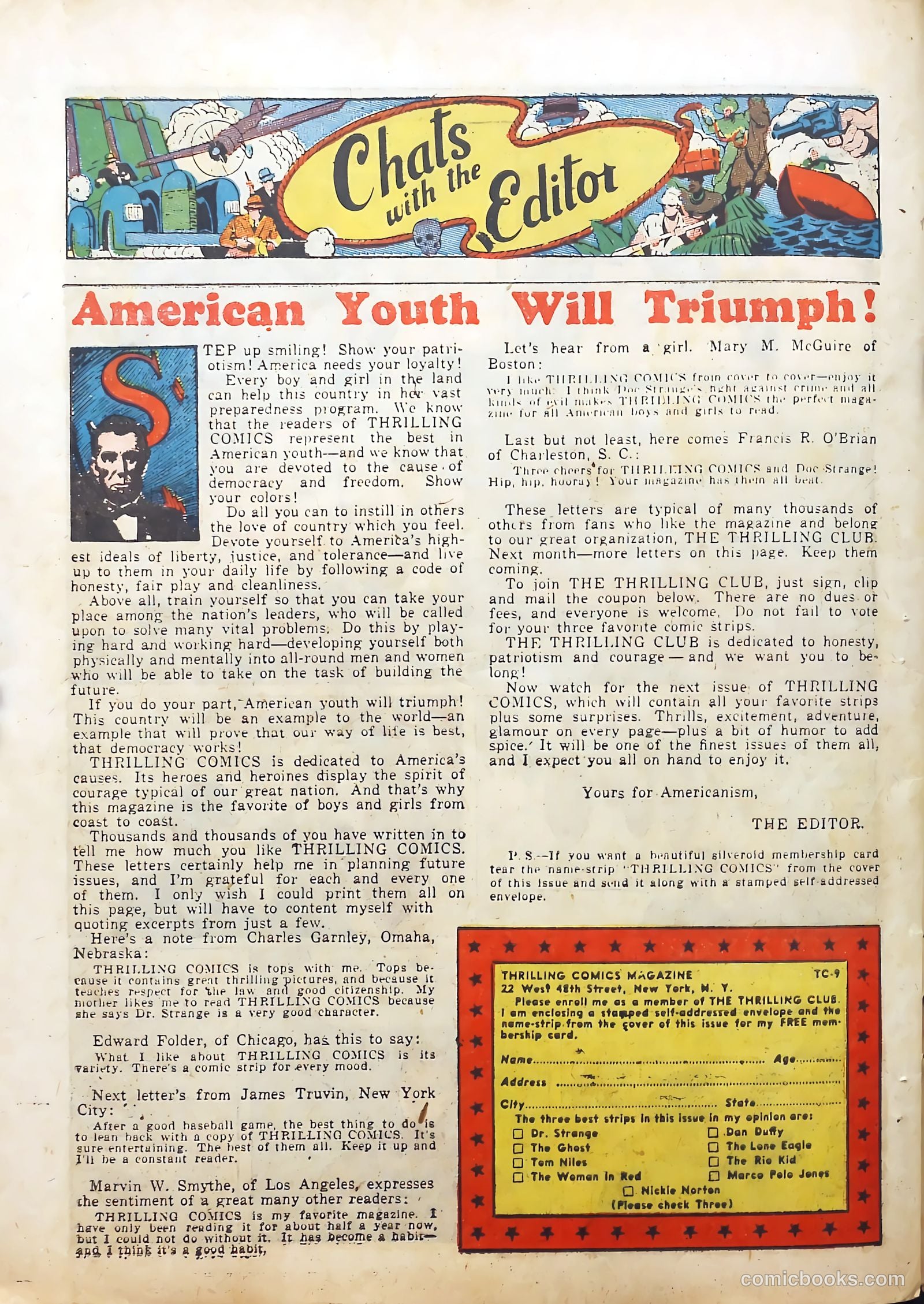 Thrilling Comics #9 (1940) — page 64 of 68