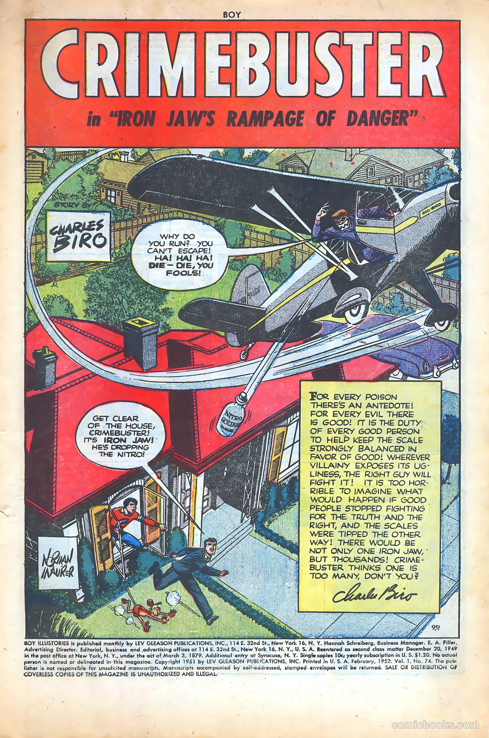Boy Comics #74 (1950) — page 3 of 36