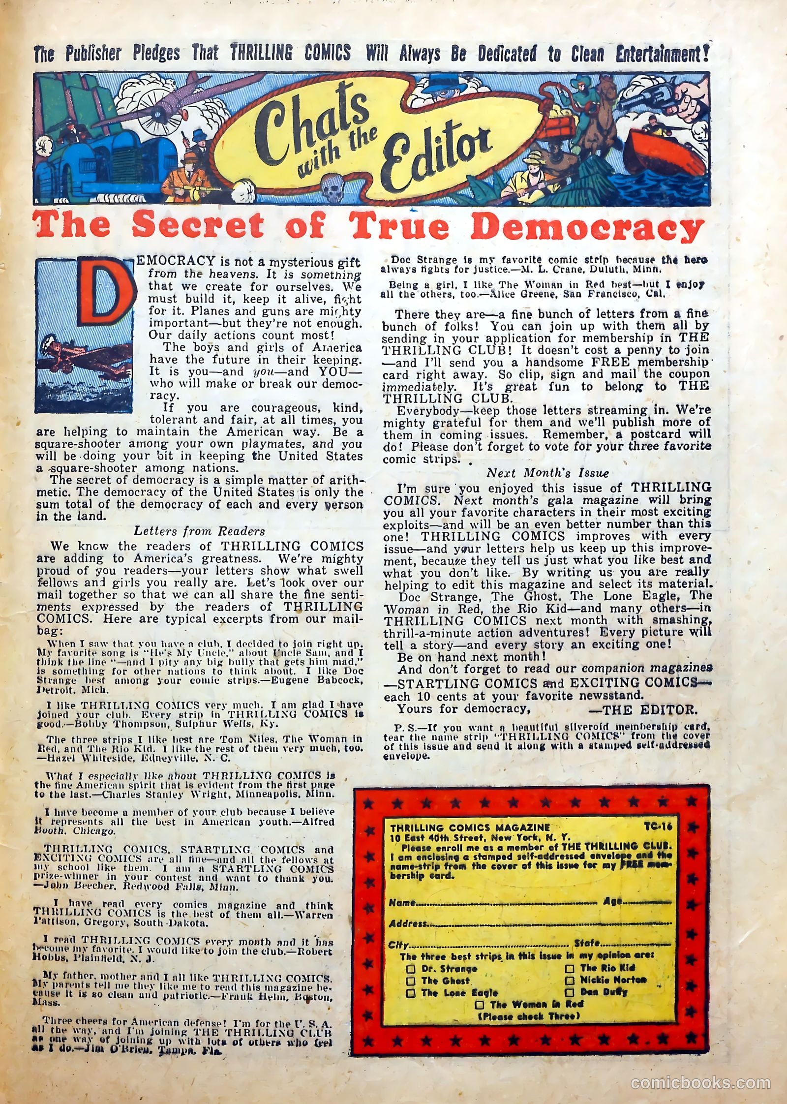 Thrilling Comics #16 (1940) — page 65 of 68