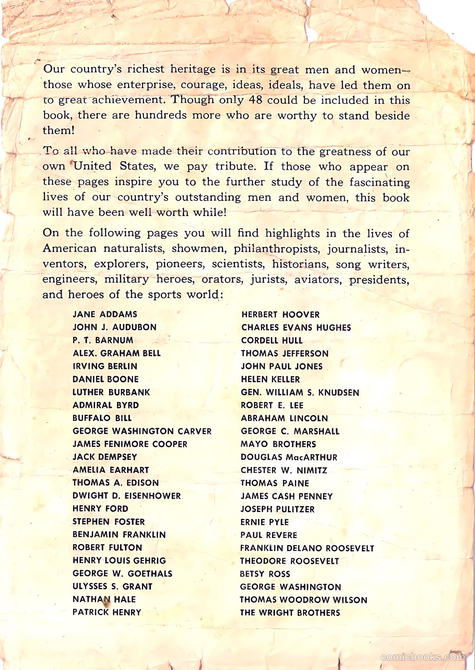48 Famous Americans #1 (1947) — page 2 of 52