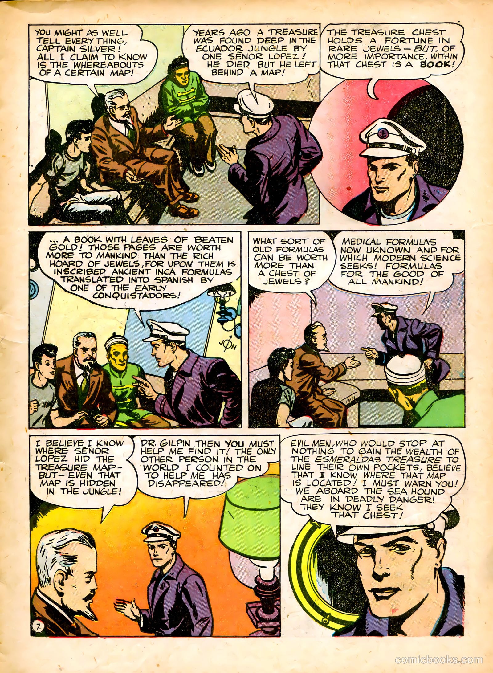 Captain Silver's Log of the Sea Hound #1 (1945) — page 9 of 52