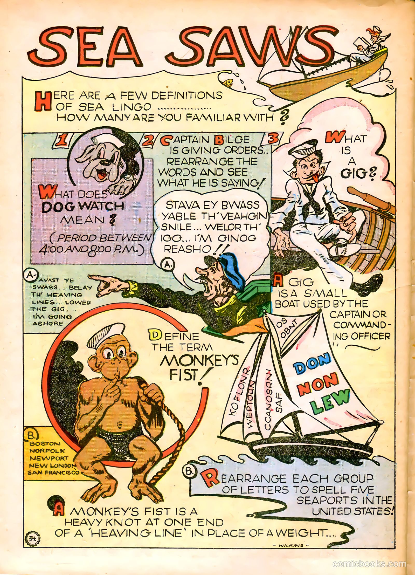 Captain Silver's Log of the Sea Hound #1 (1945) — page 36 of 52