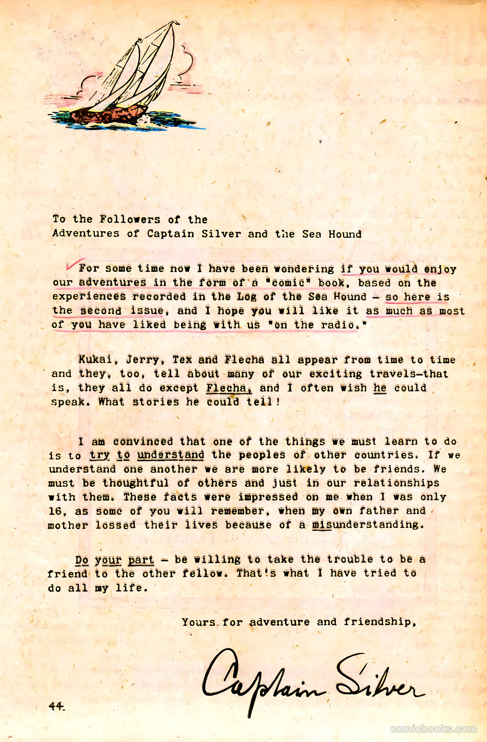Captain Silver's Log of the Sea Hound #1 (1945) — page 46 of 52
