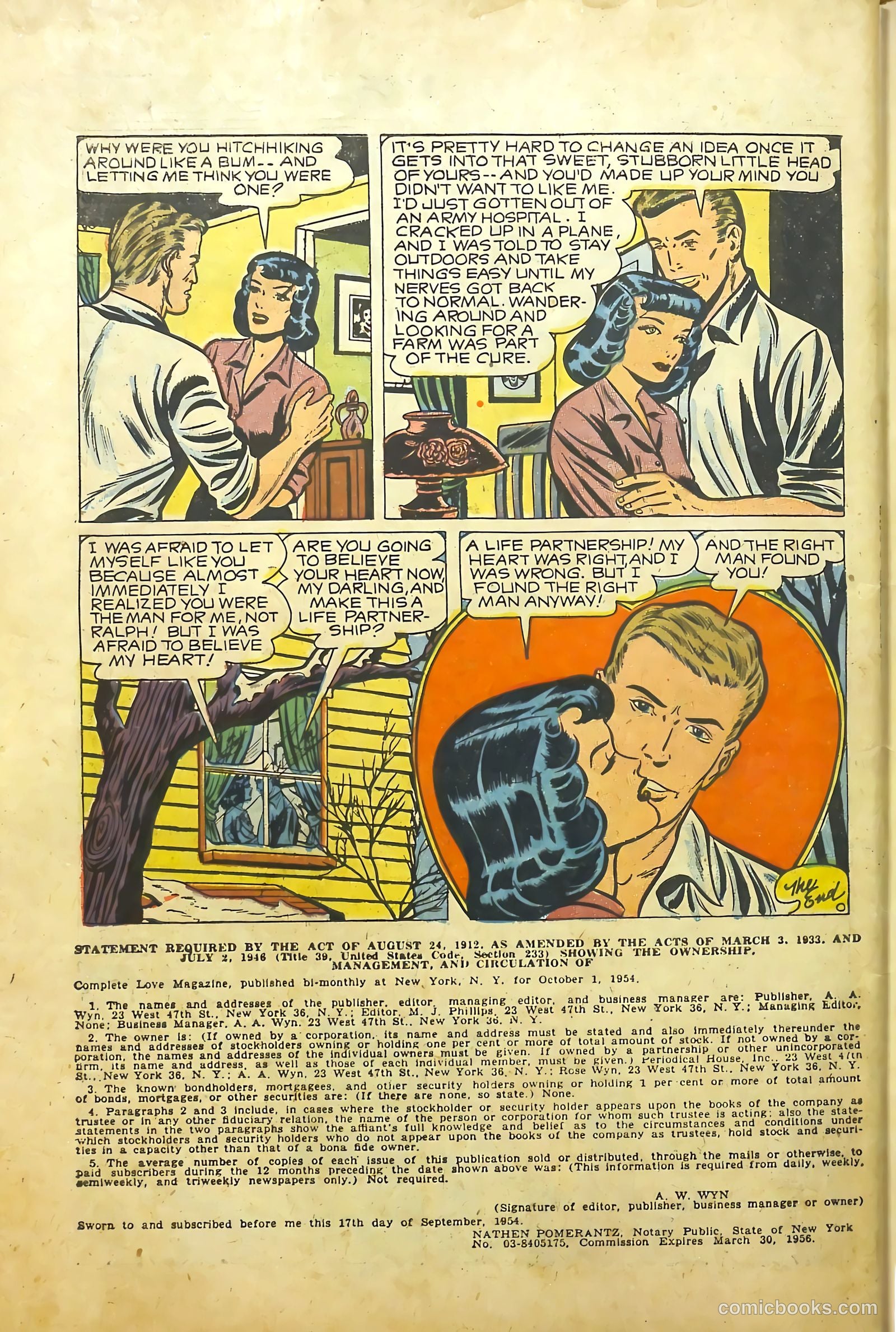 Complete Love Magazine #183 (1951) — page 34 of 36
