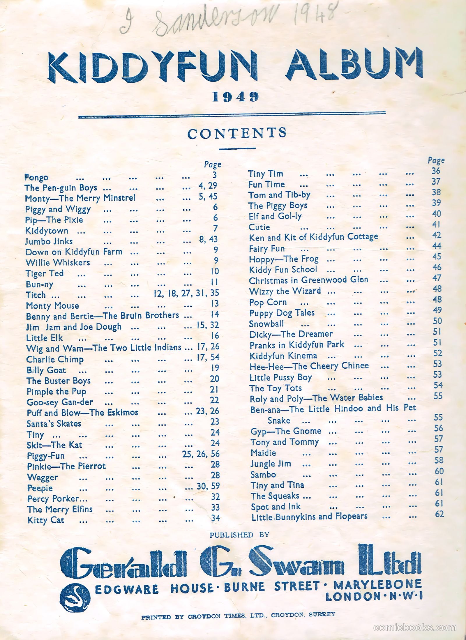 Kiddyfun Album #1949 (1949) — page 2 of 64