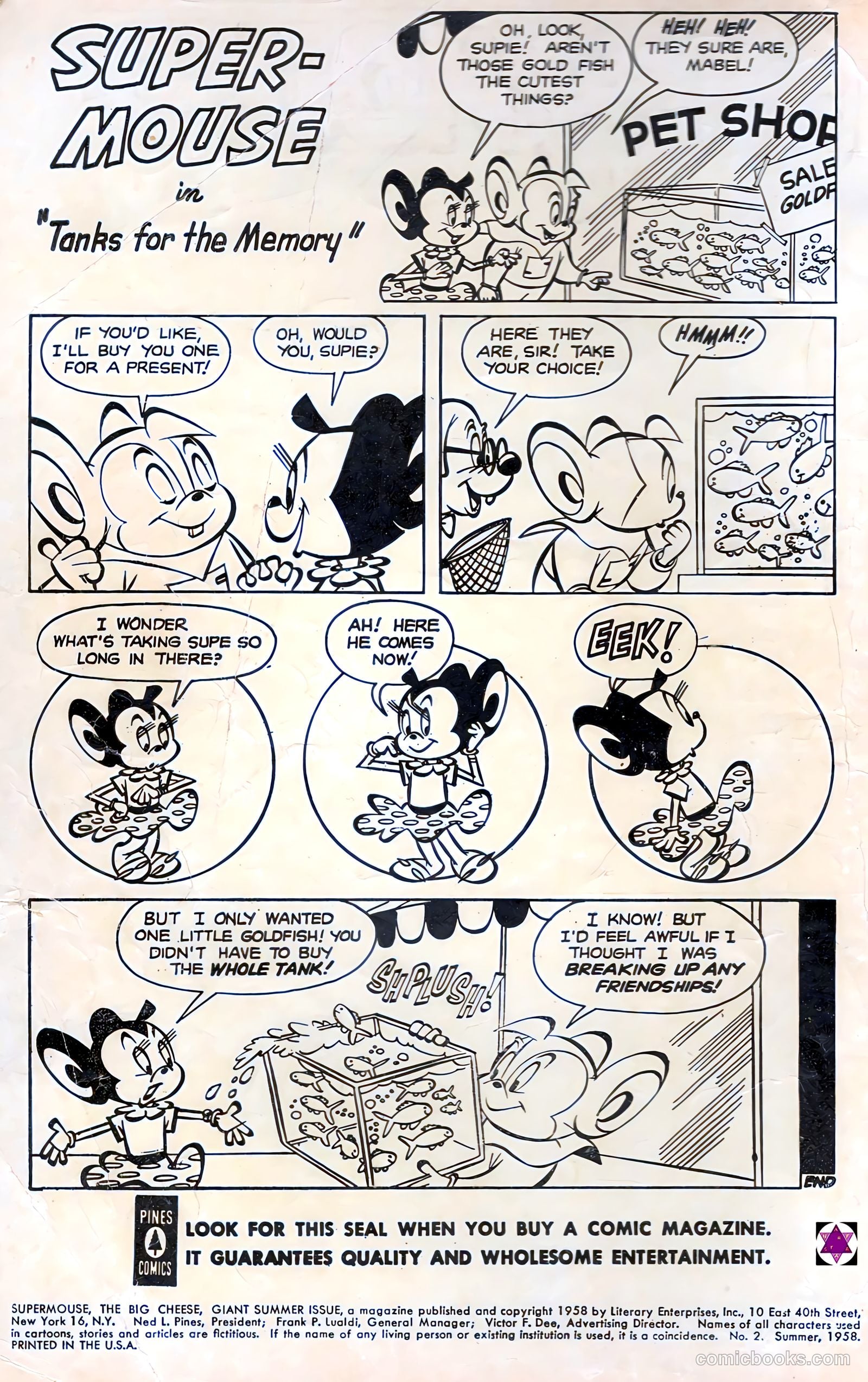 Supermouse, the Big Cheese, Giant Summer Issue #1 (1958) — page 2 of 84