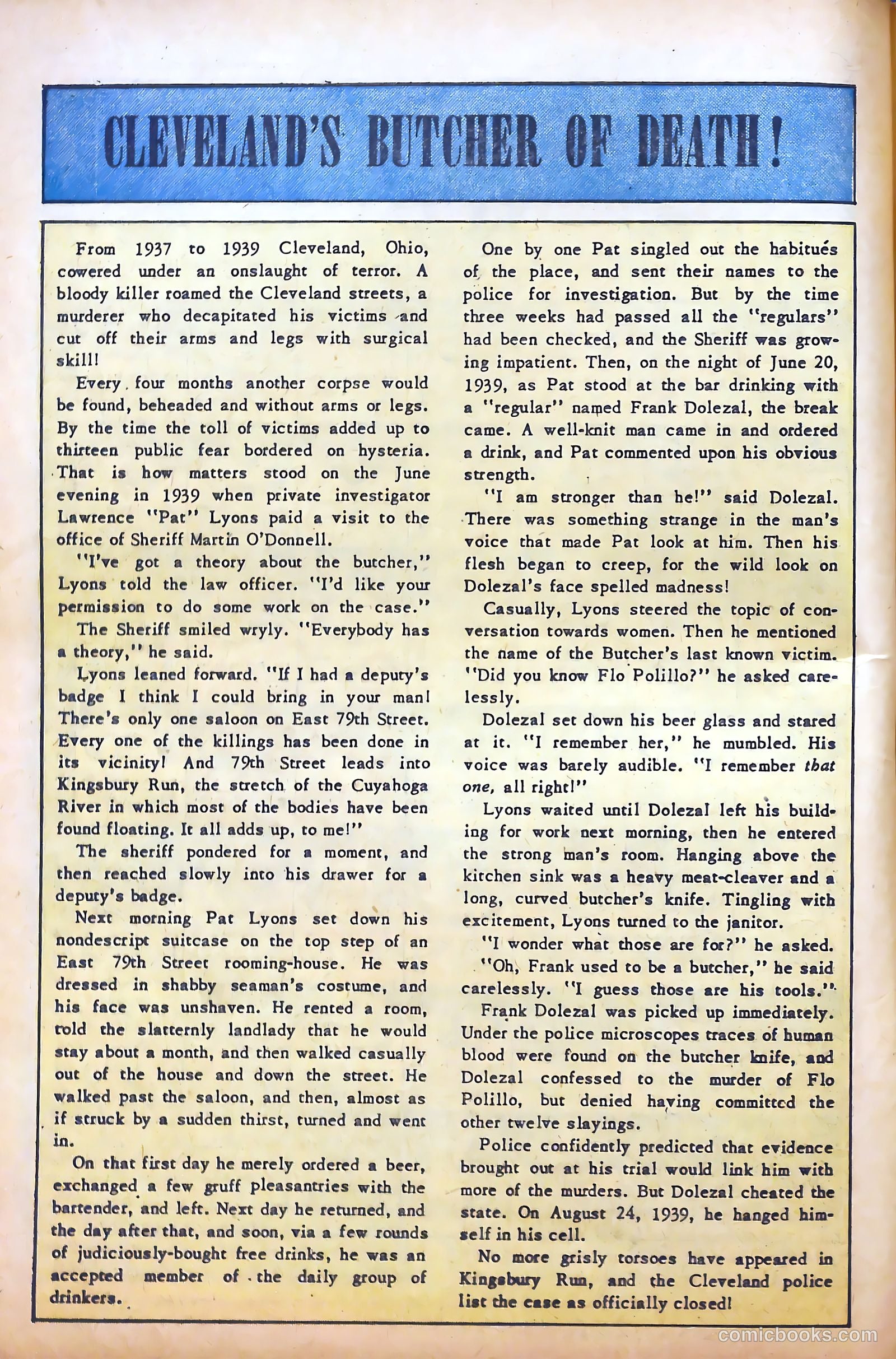 Sensational Police Cases #1 (1952) — page 60 of 100