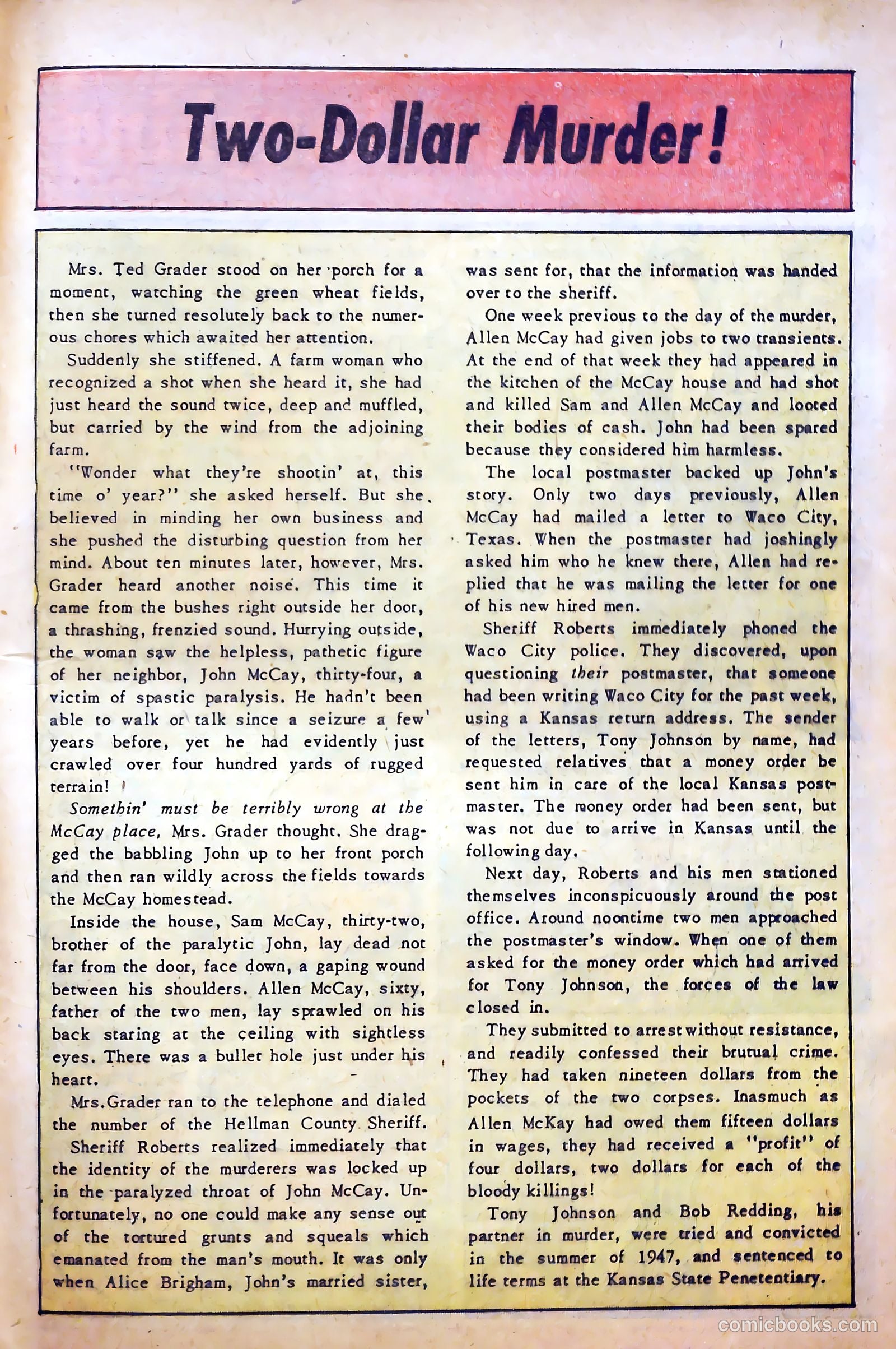 Sensational Police Cases #1 (1952) — page 61 of 100