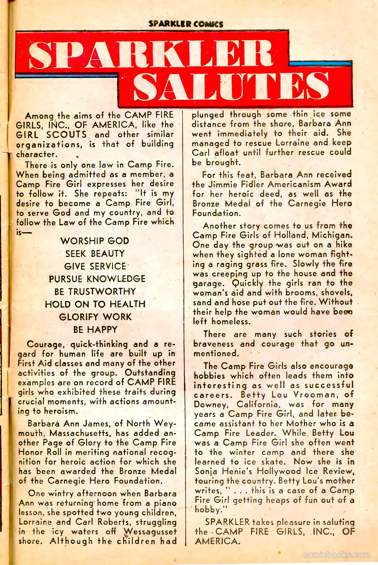 Sparkler Comics #56 (1948) — page 38 of 41