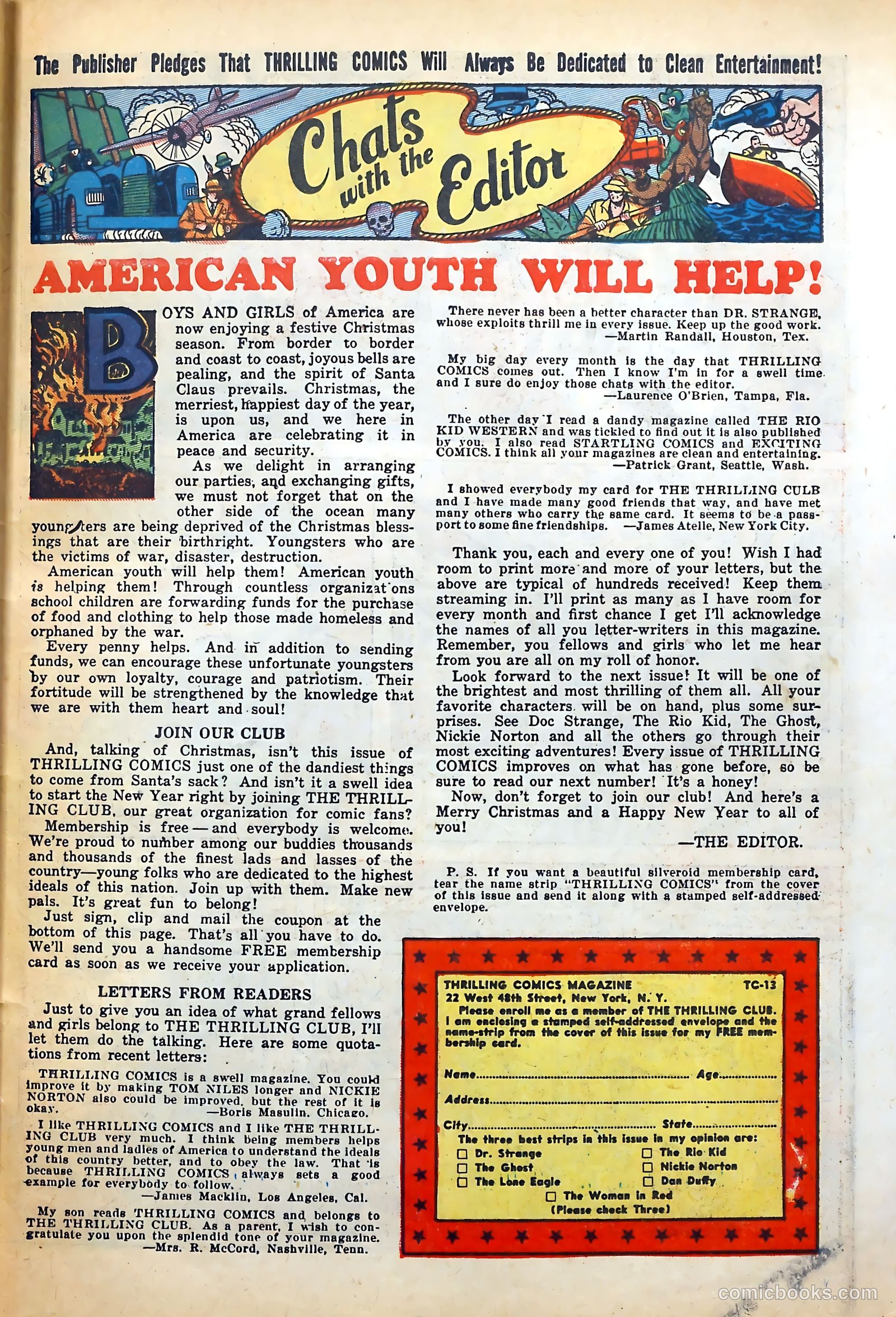 Thrilling Comics #13 (1940) — page 60 of 69