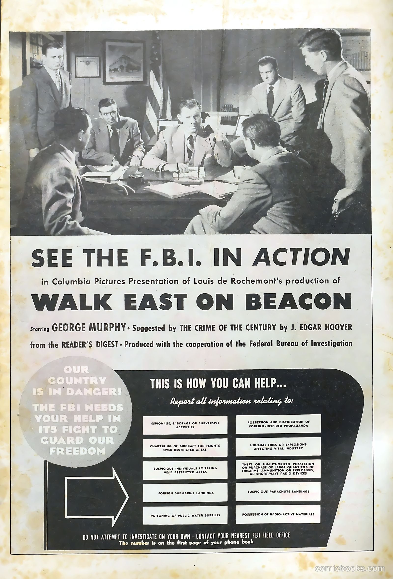 Motion Picture Comics 113 Walk East on Beacon #1 — page 2 of 36
