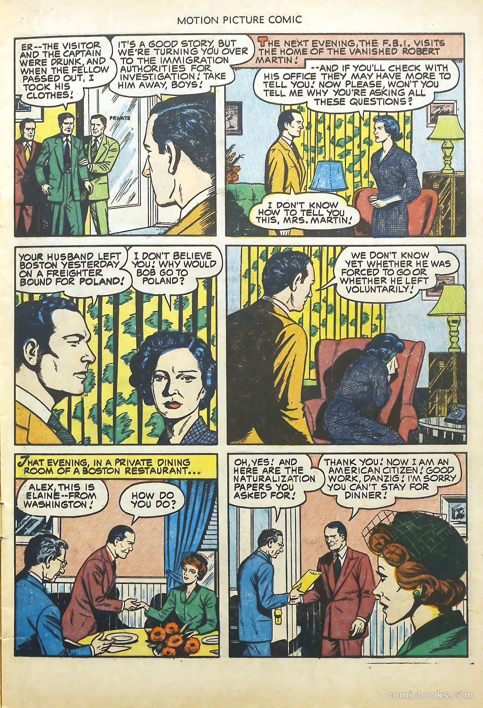 Motion Picture Comics 113 Walk East on Beacon #1 — page 9 of 36