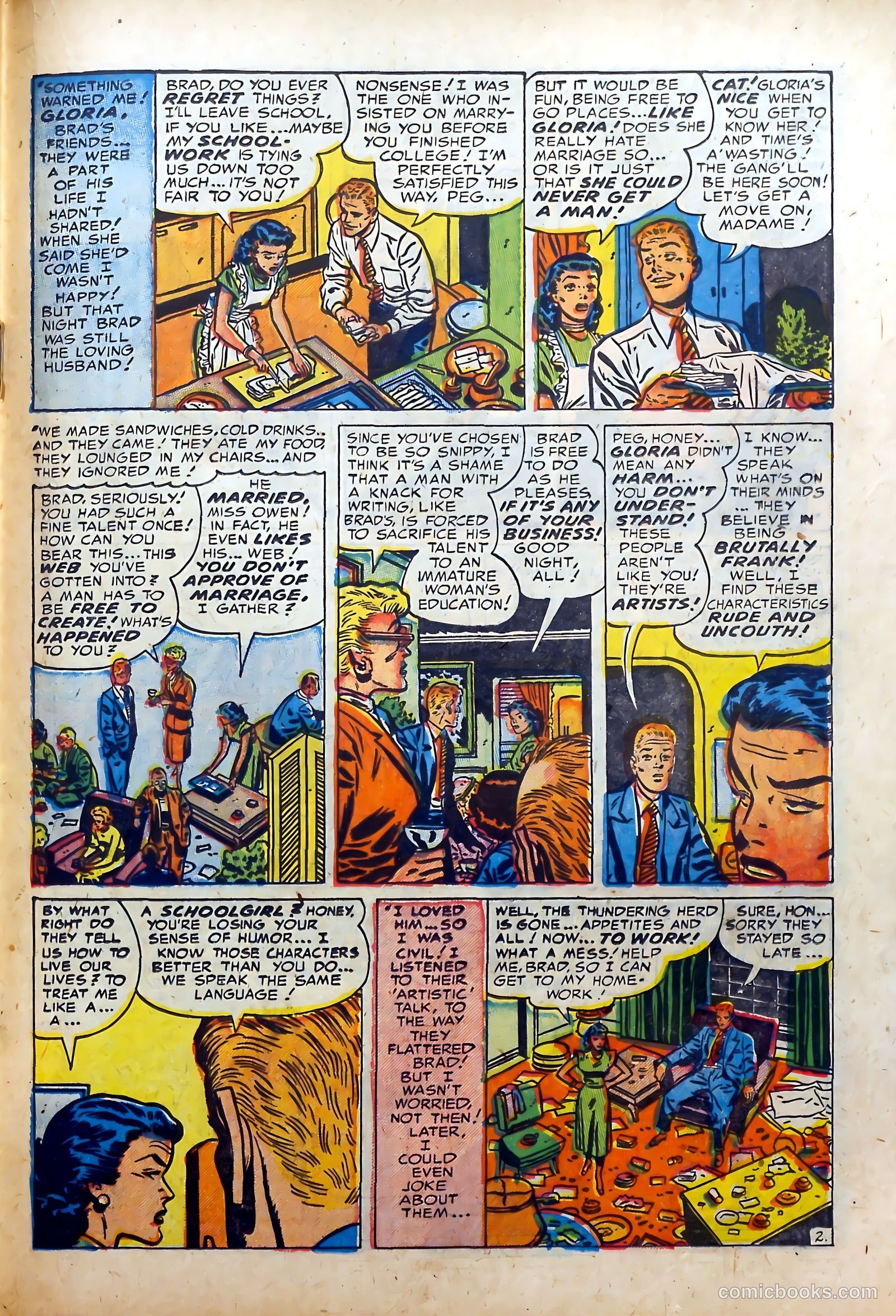 Young Brides #8 (1952) — page 19 of 36
