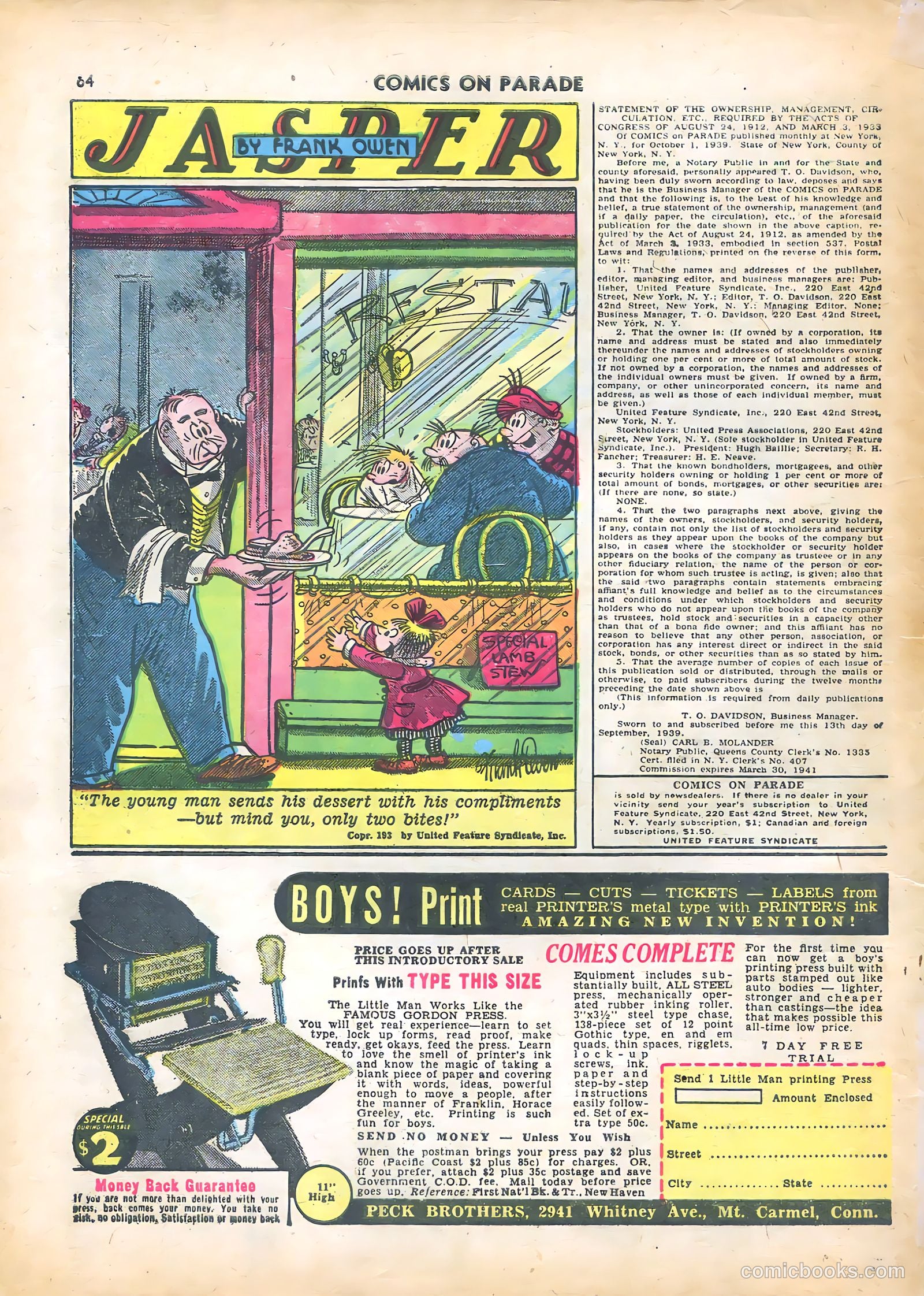 Comics on Parade #21 (1941) — page 54 of 55