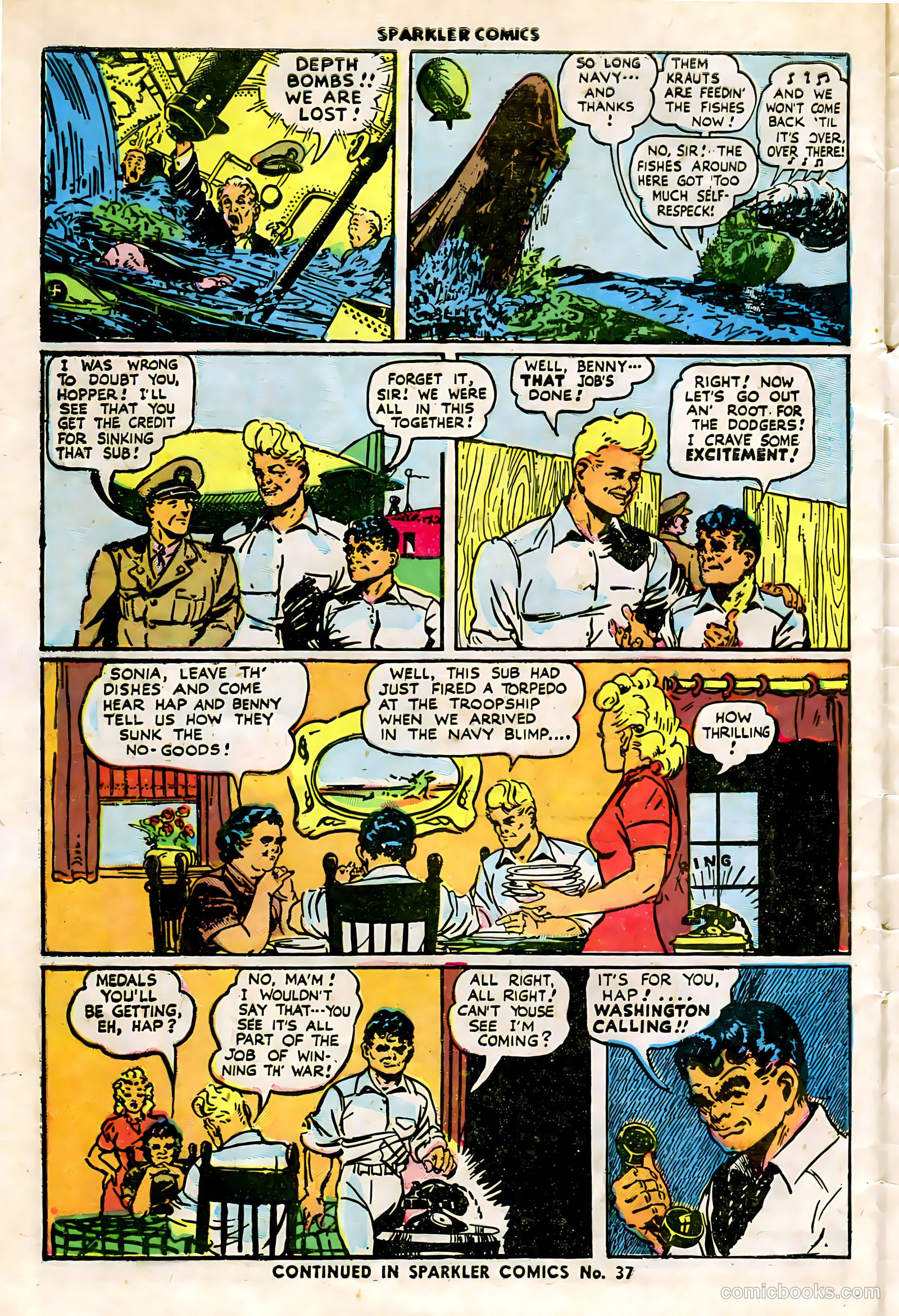 Sparkler Comics #36 (1948) — page 37 of 41