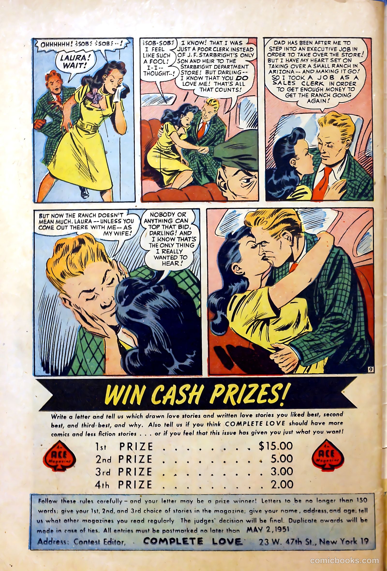 Complete Love Magazine #158 (1951) — page 50 of 52