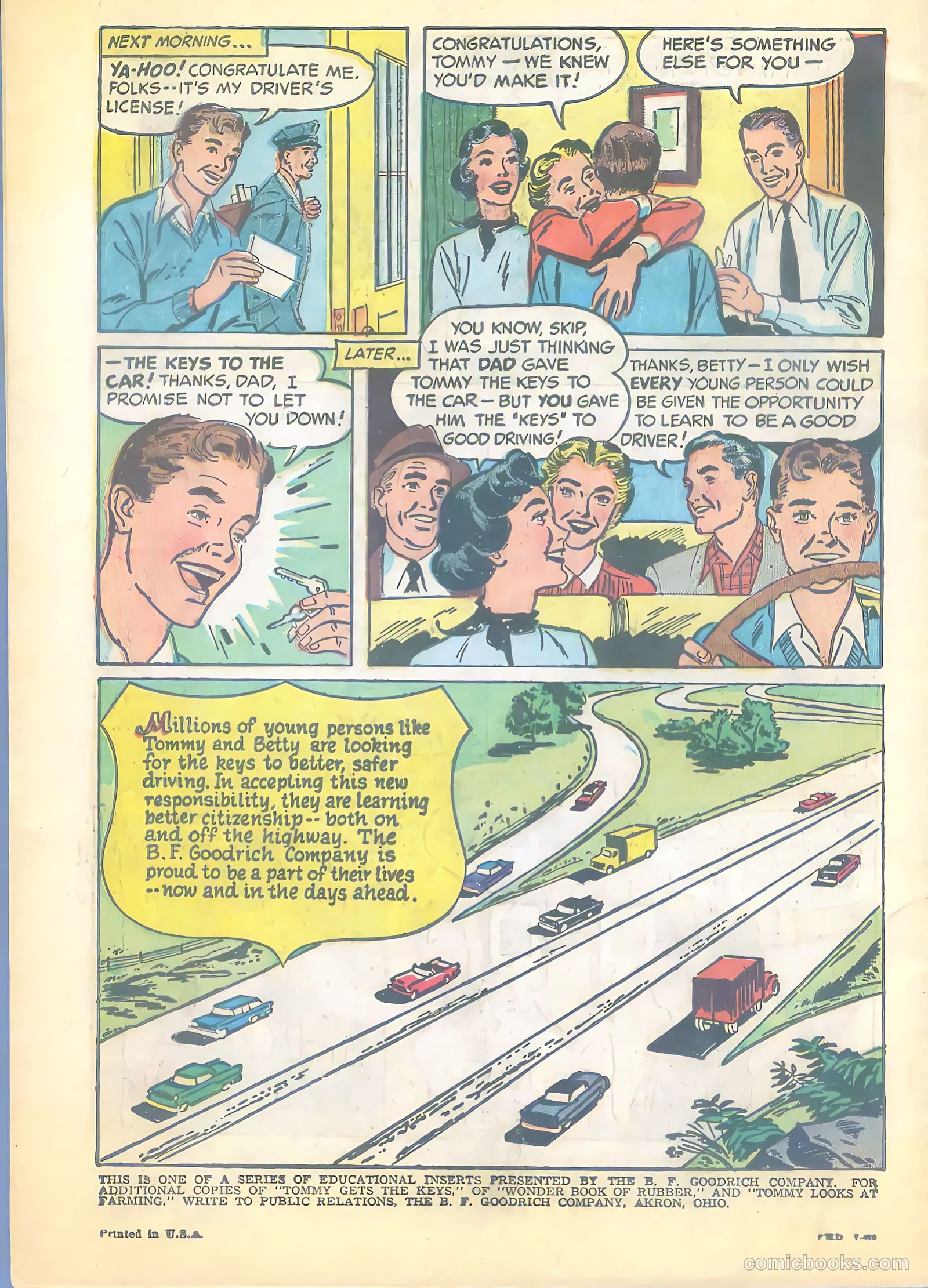 Tommy Gets the Keys #1 (1954) — page 32 of 32