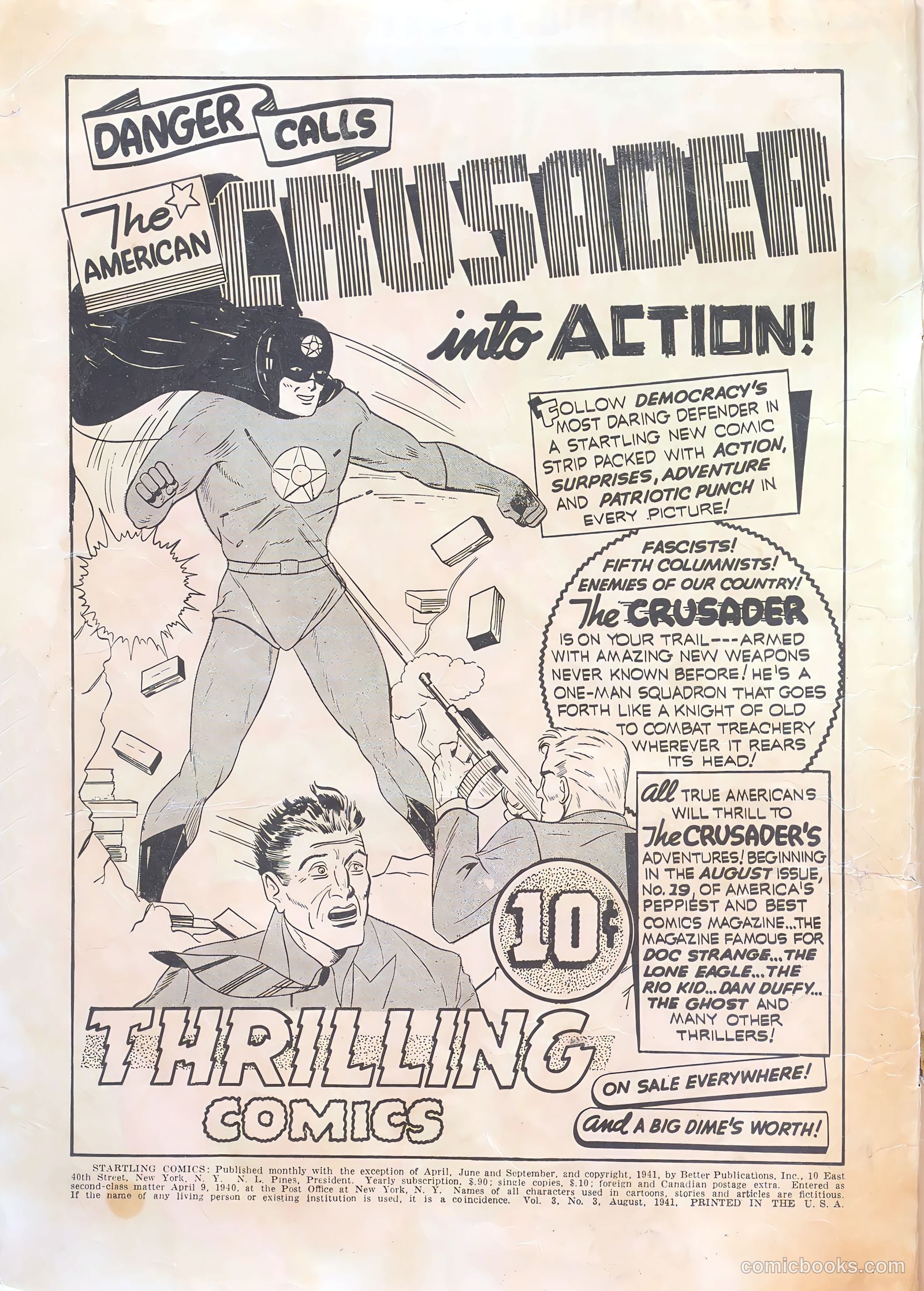 Startling Comics #9 (1940) — page 2 of 68
