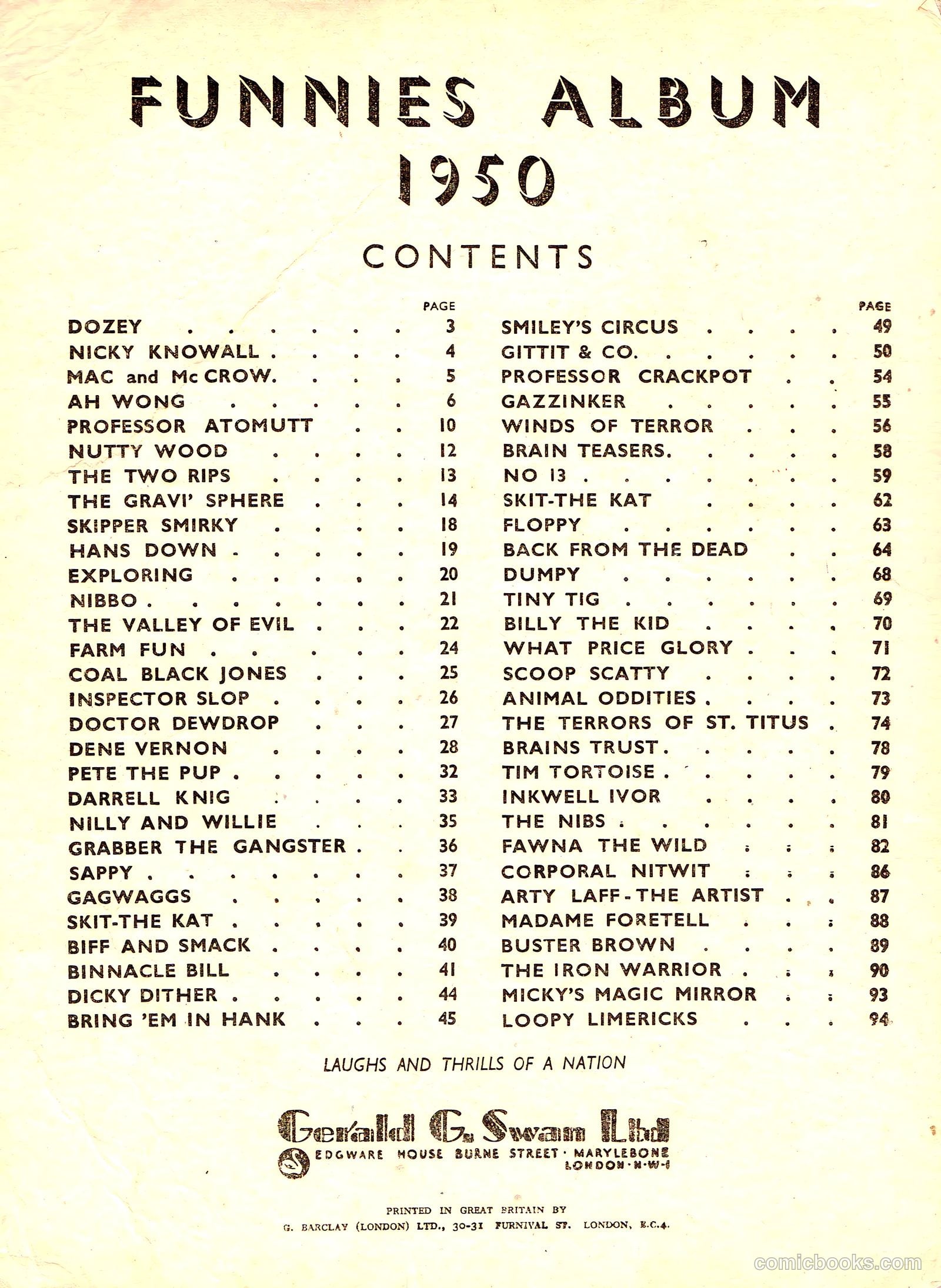 Funnies Album 1950 Part #1 (1950) — page 2 of 38