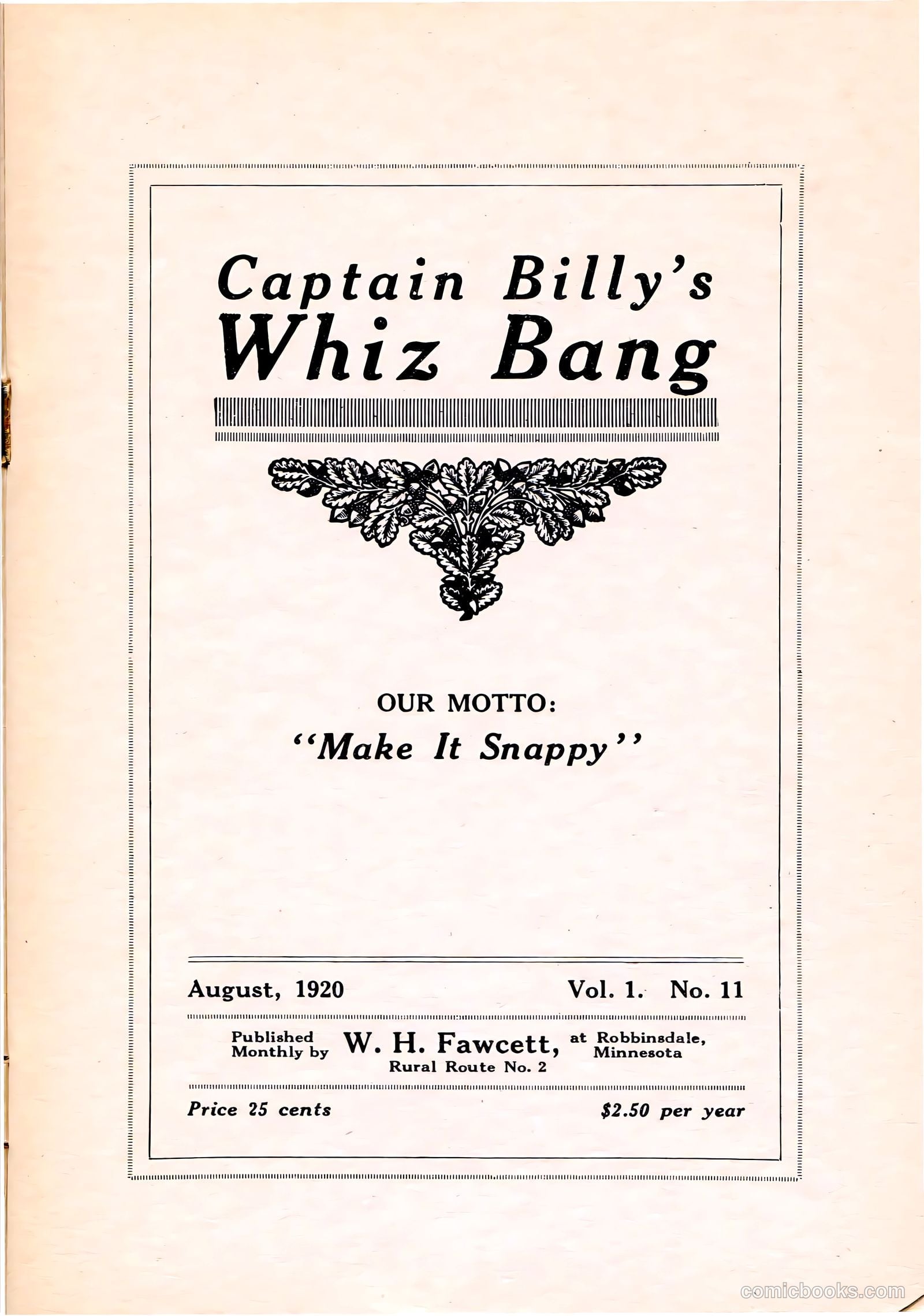 Capt Billy's Whiz Bang v1 #11 — page 3 of 68