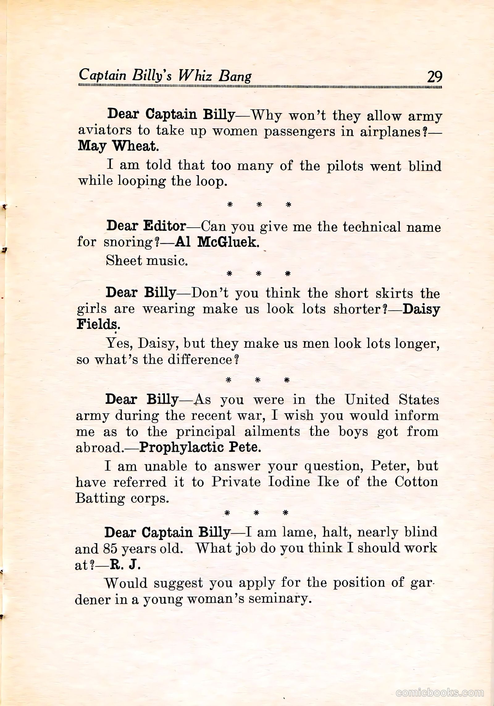 Capt Billy's Whiz Bang v1 #11 — page 31 of 68