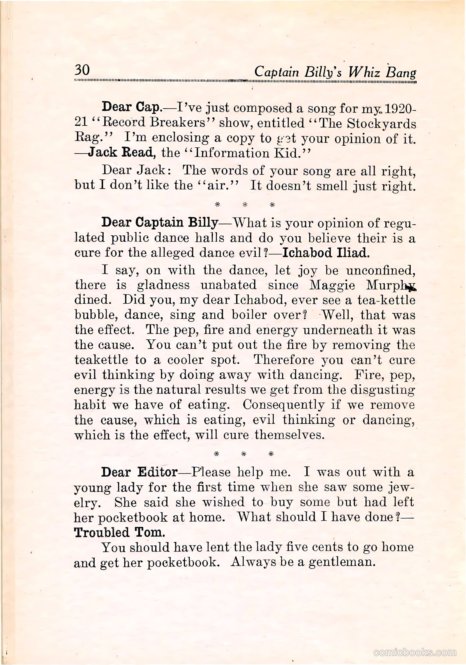 Capt Billy's Whiz Bang v1 #11 — page 32 of 68