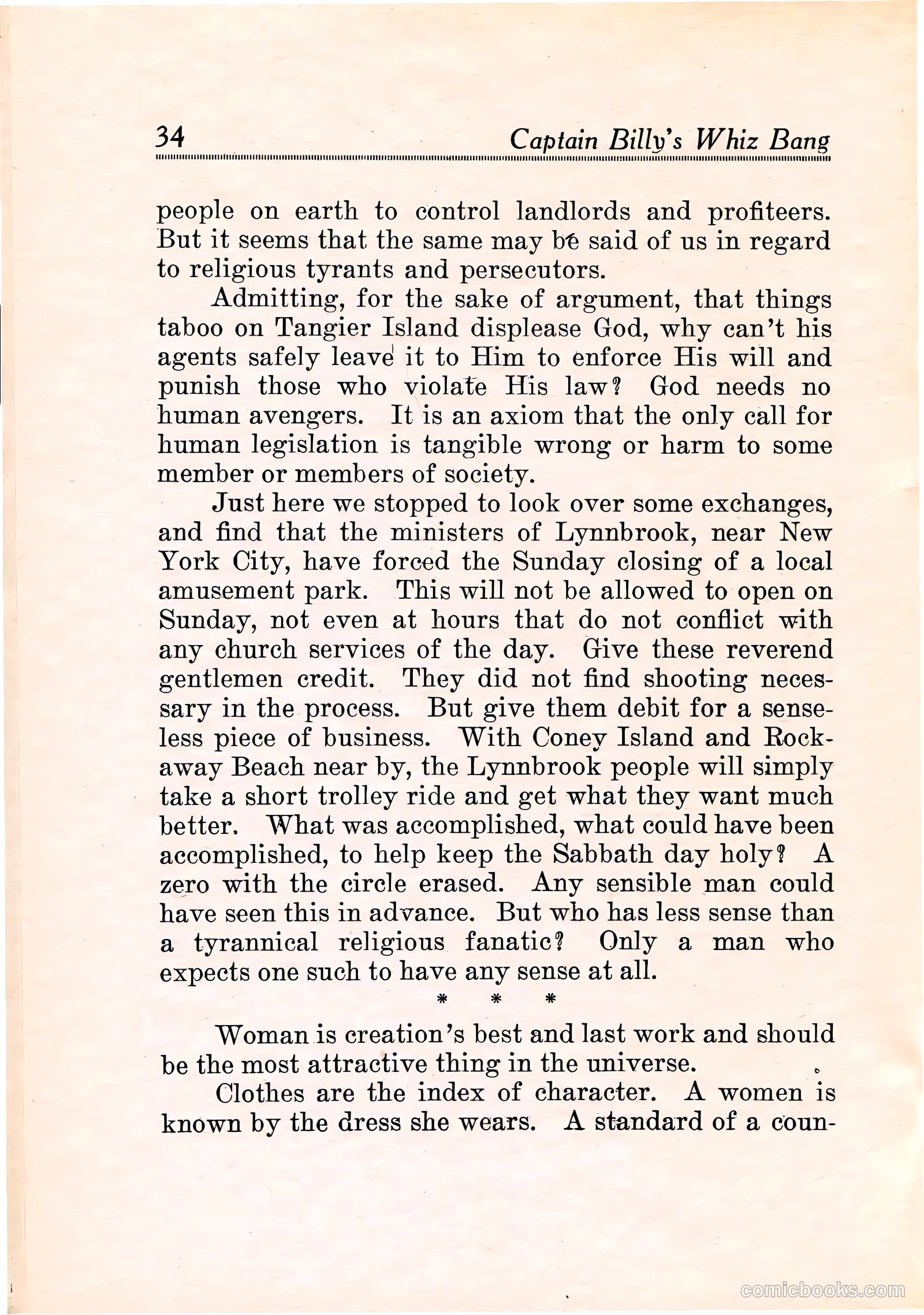 Capt Billy's Whiz Bang v1 #11 — page 36 of 68