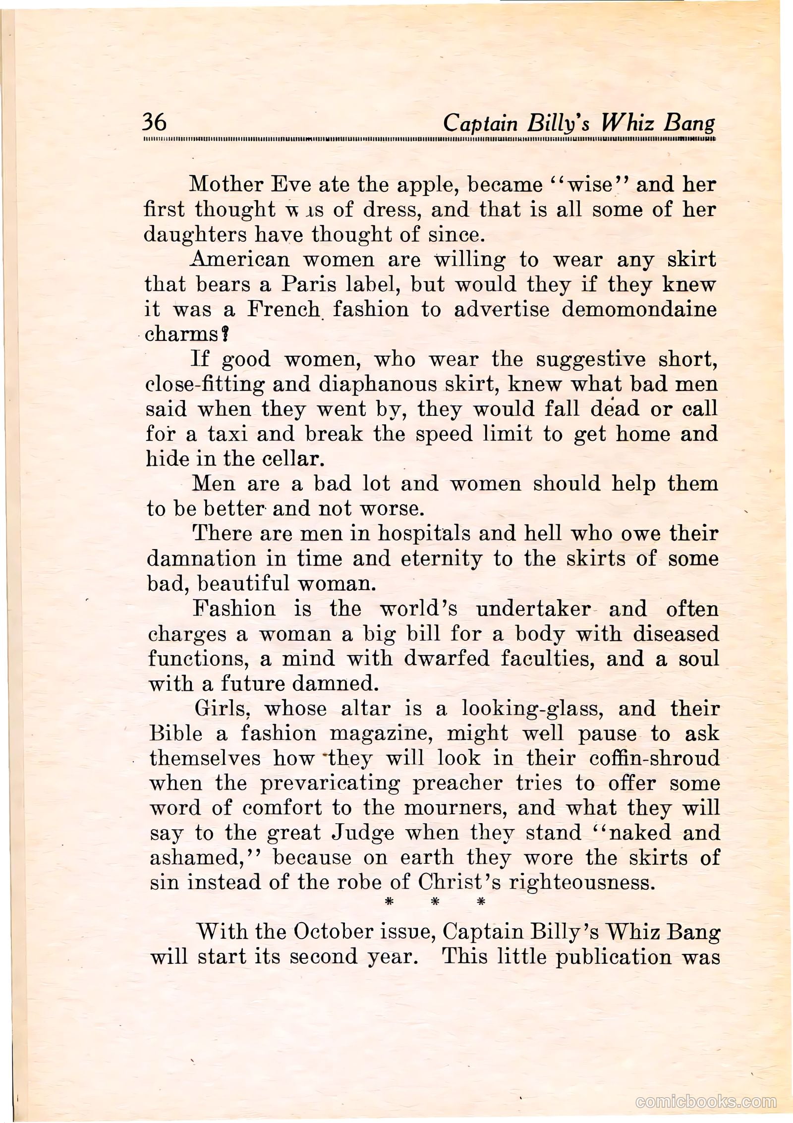 Capt Billy's Whiz Bang v1 #11 — page 38 of 68
