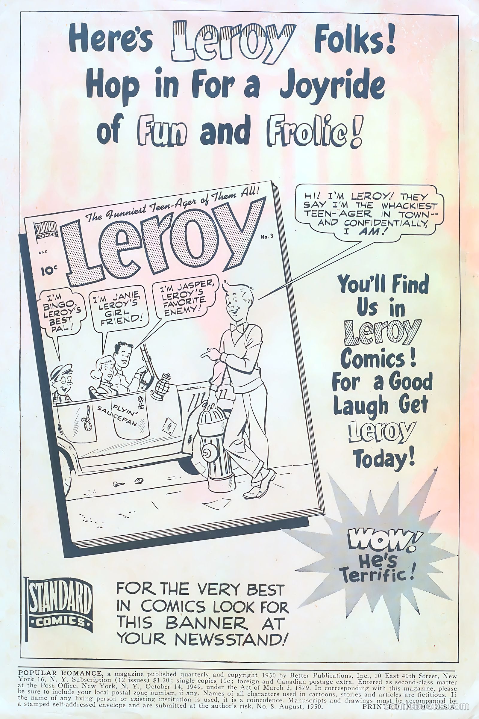 Popular Romance #8 (1950) — page 2 of 36